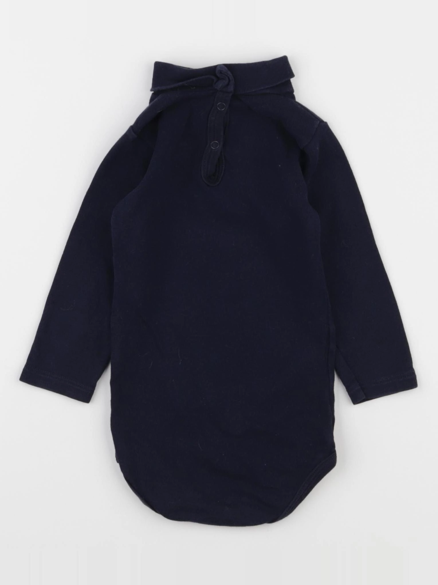 Petit Bateau - body à col bleu - 12 mois