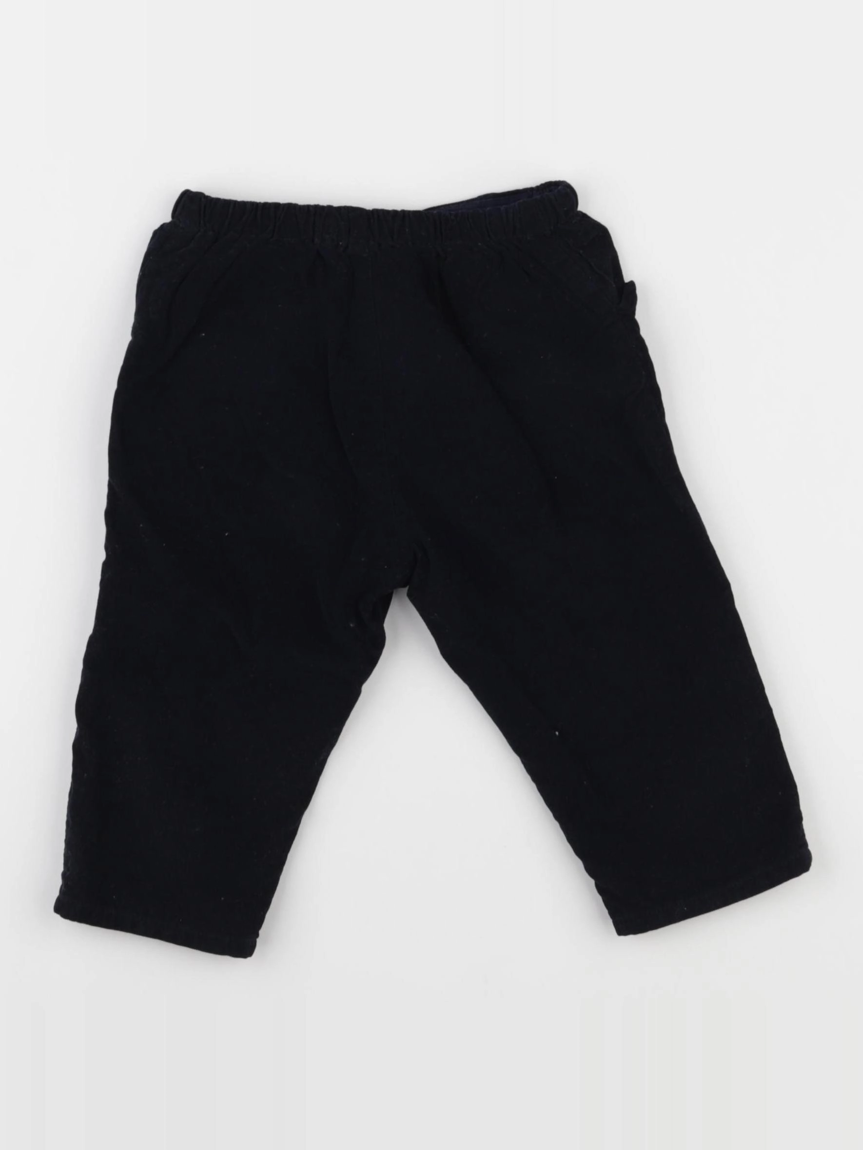 Jacadi - pantalon doublé bleu - 12 mois