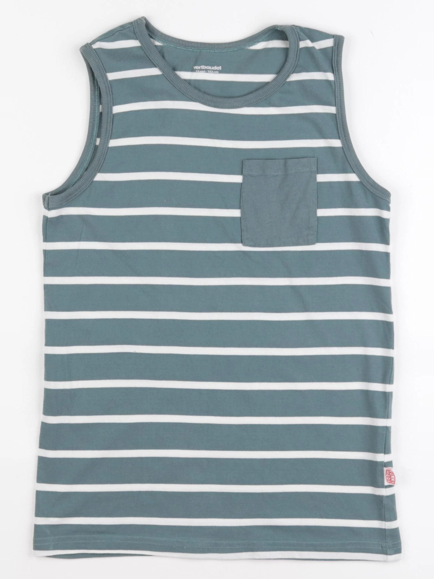 Vertbaudet - débardeur beige, vert - 12 ans