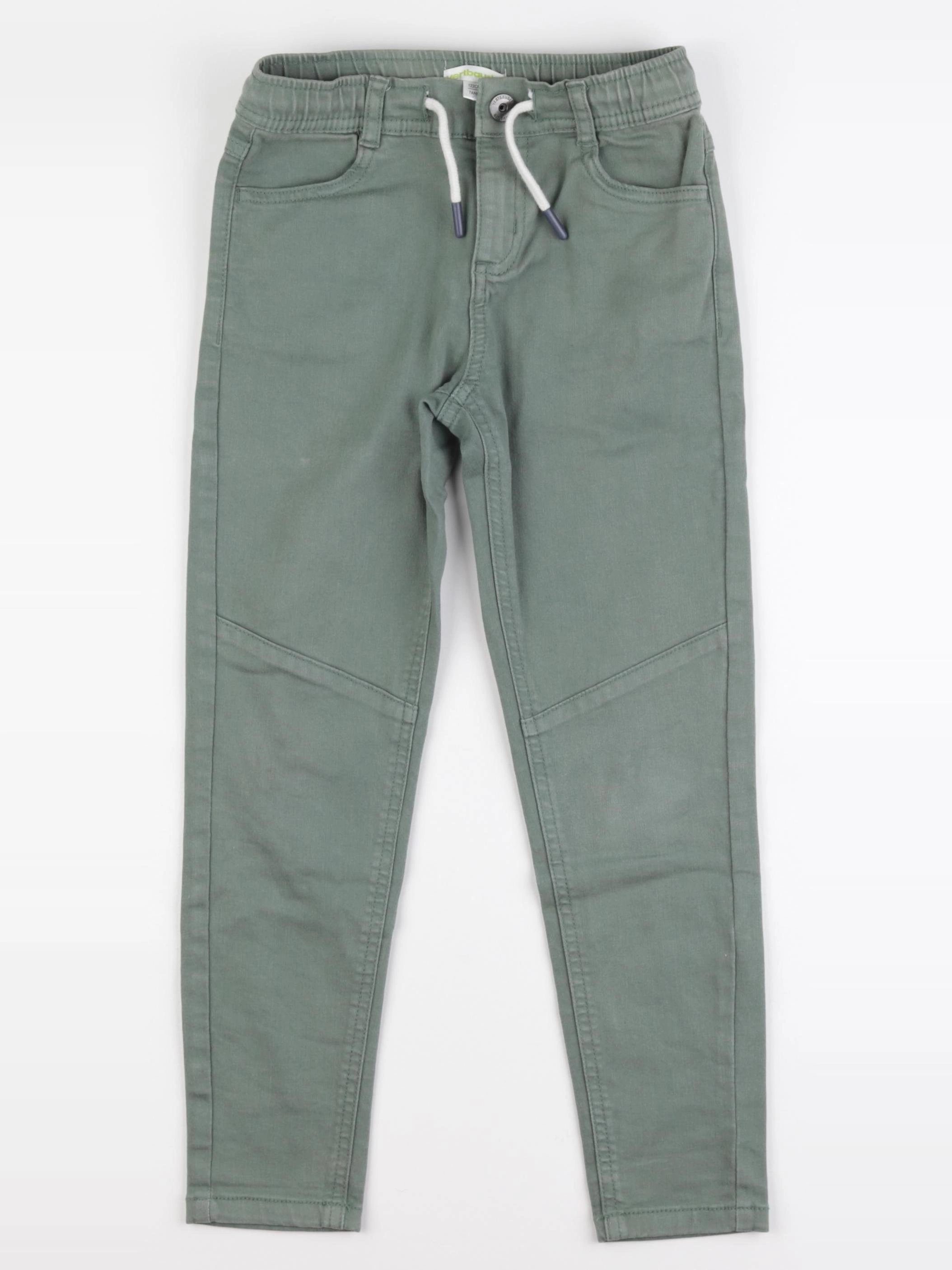 Vertbaudet - pantalon vert - 7 ans