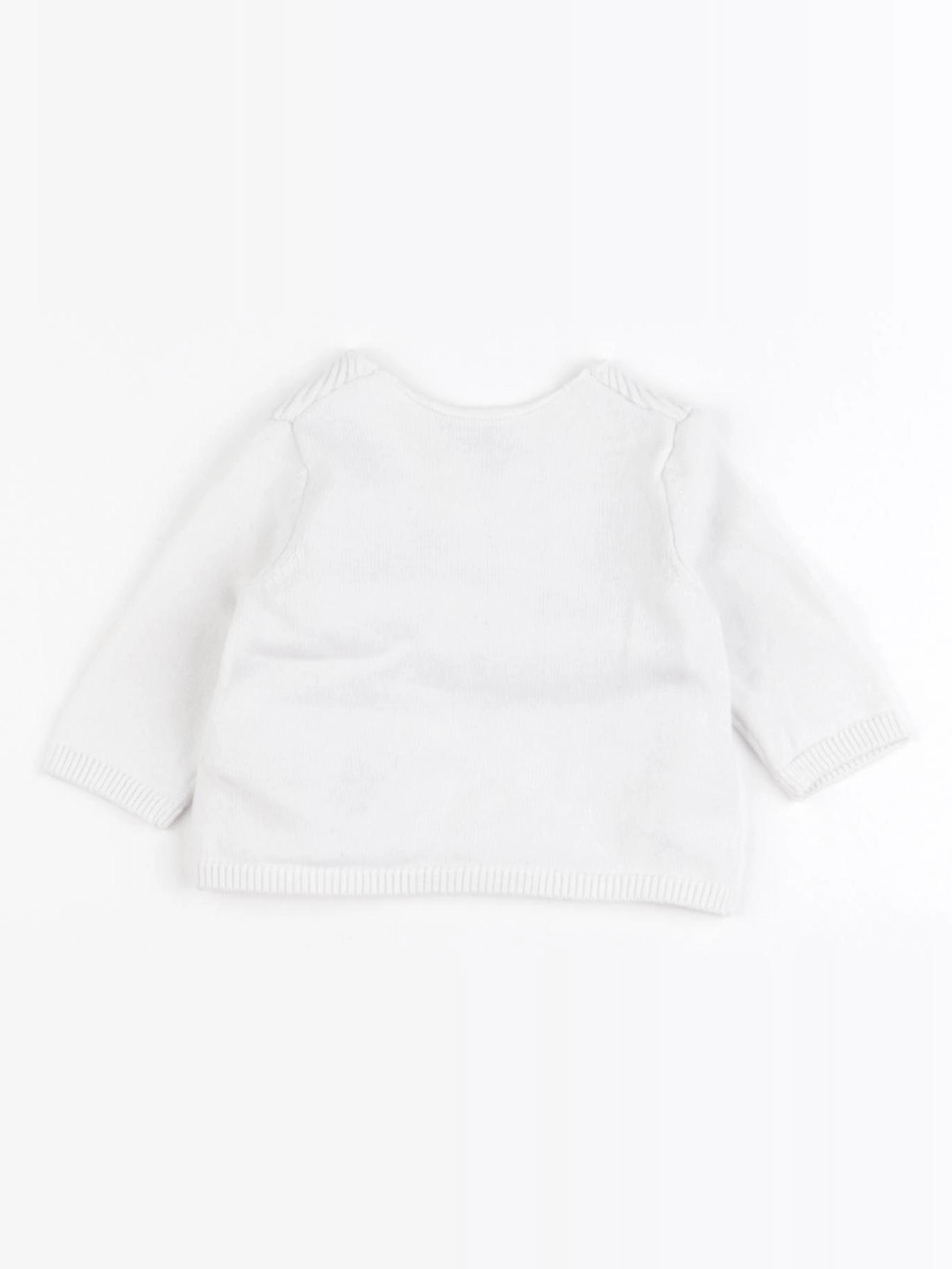 Vertbaudet - gilet blanc - 0 mois