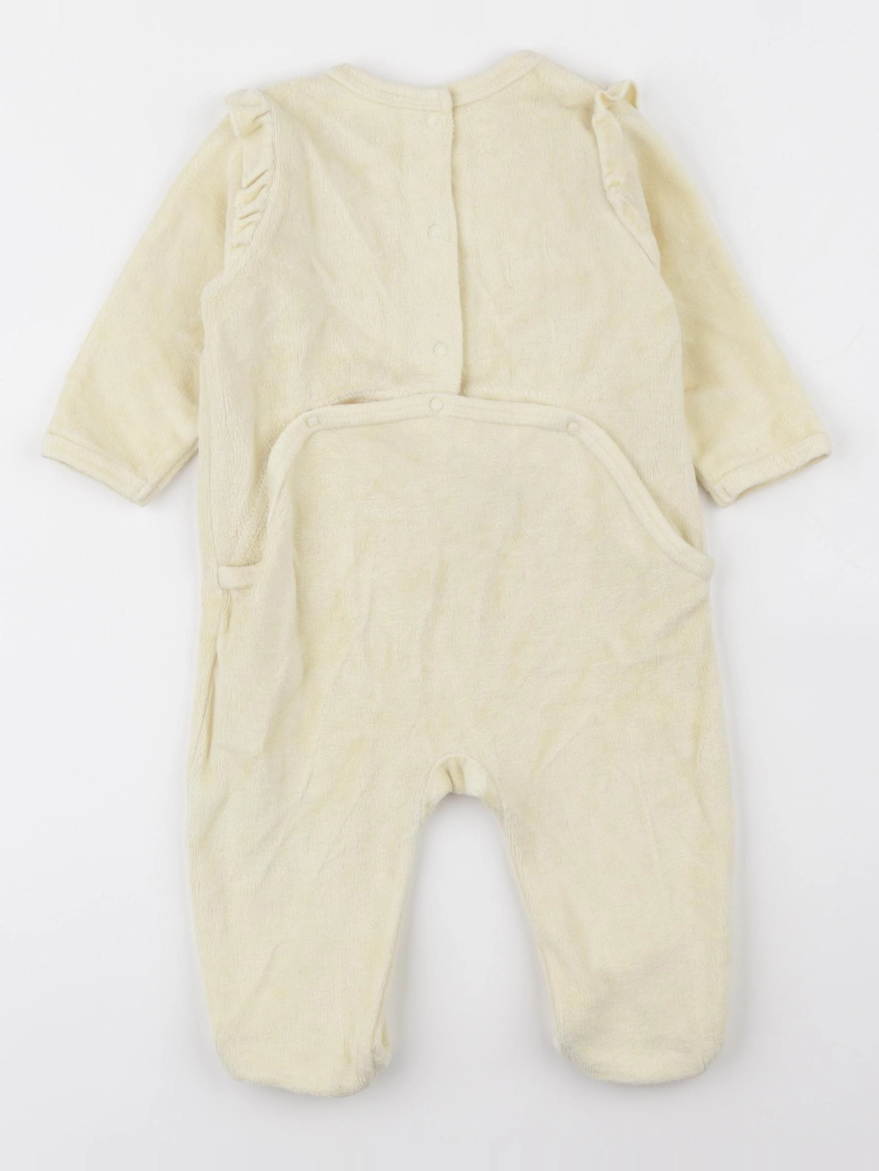 Vertbaudet - pyjama velours jaune - 6 mois