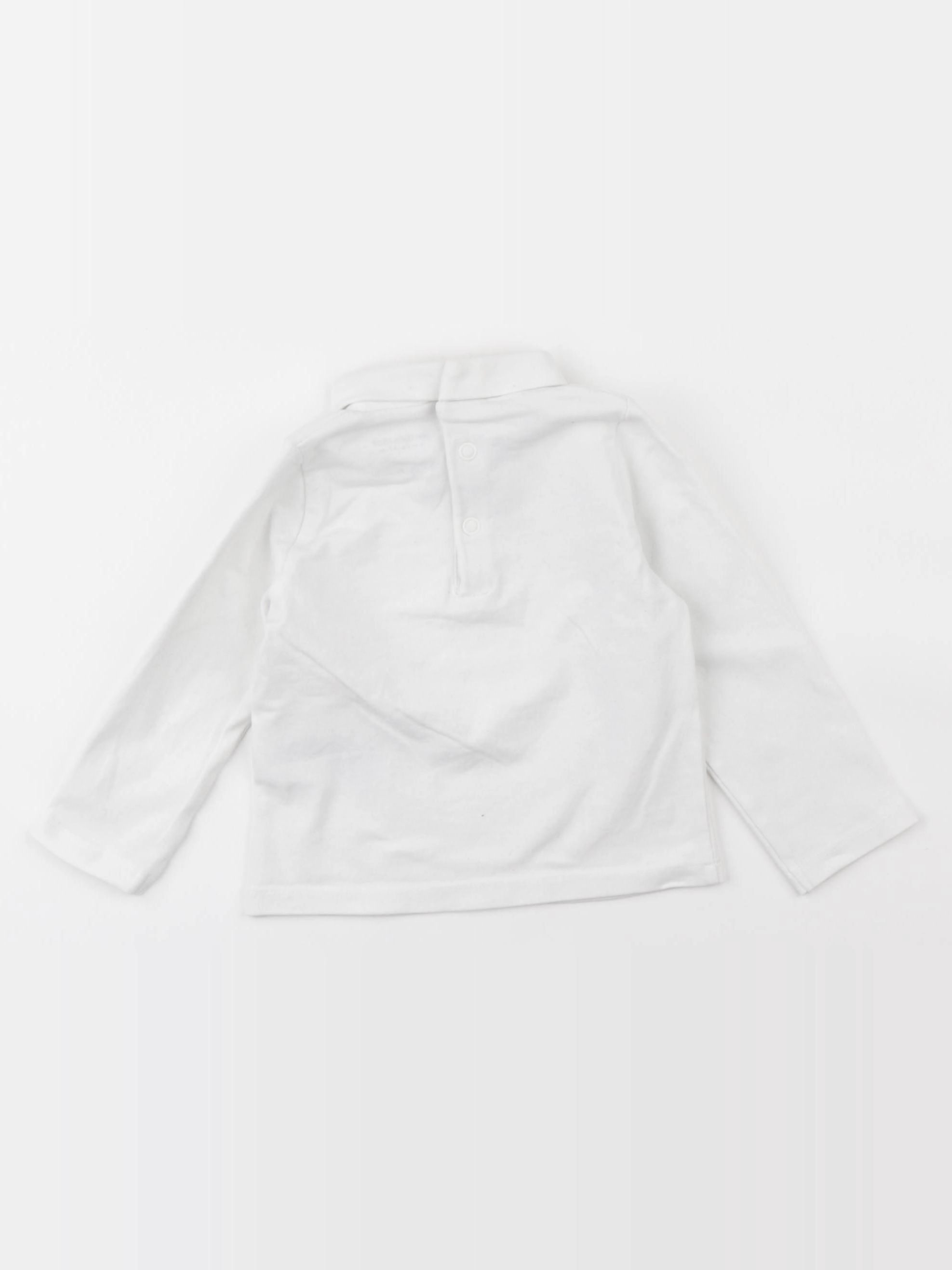 Vertbaudet - sous-pull coton blanc - 6 mois