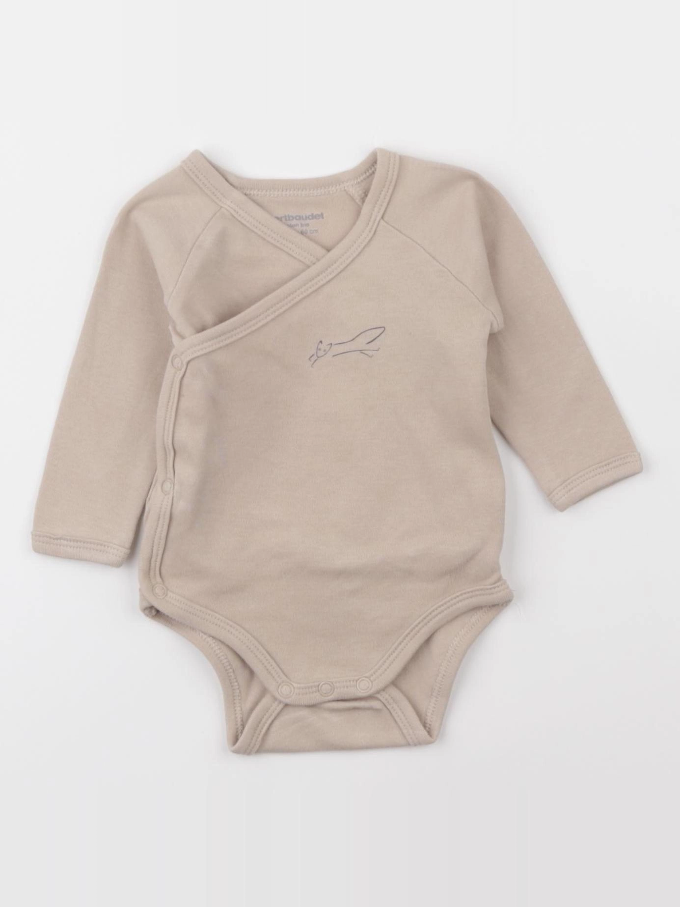 Vertbaudet - body beige - 3 mois