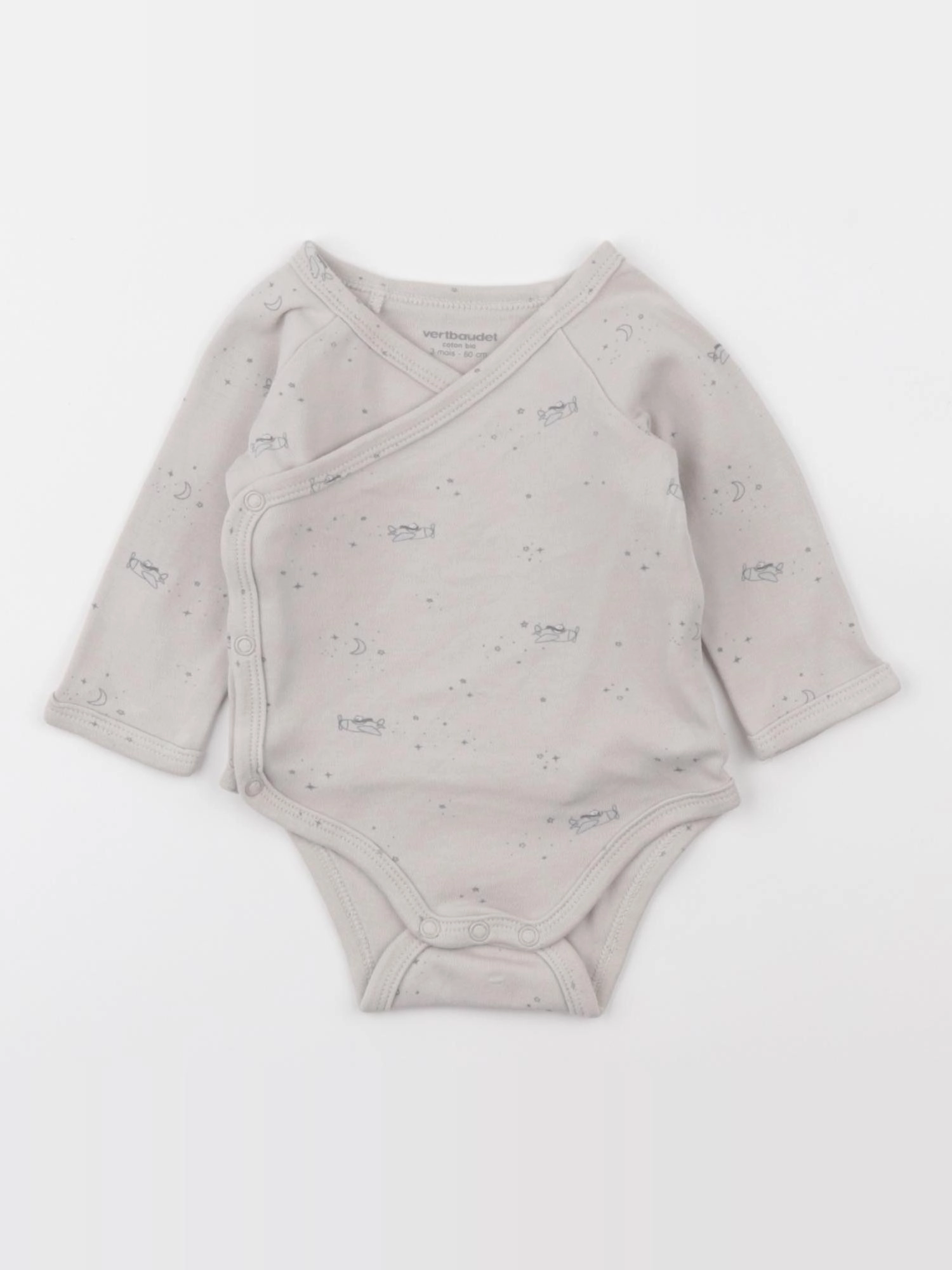 Vertbaudet - body gris - 3 mois