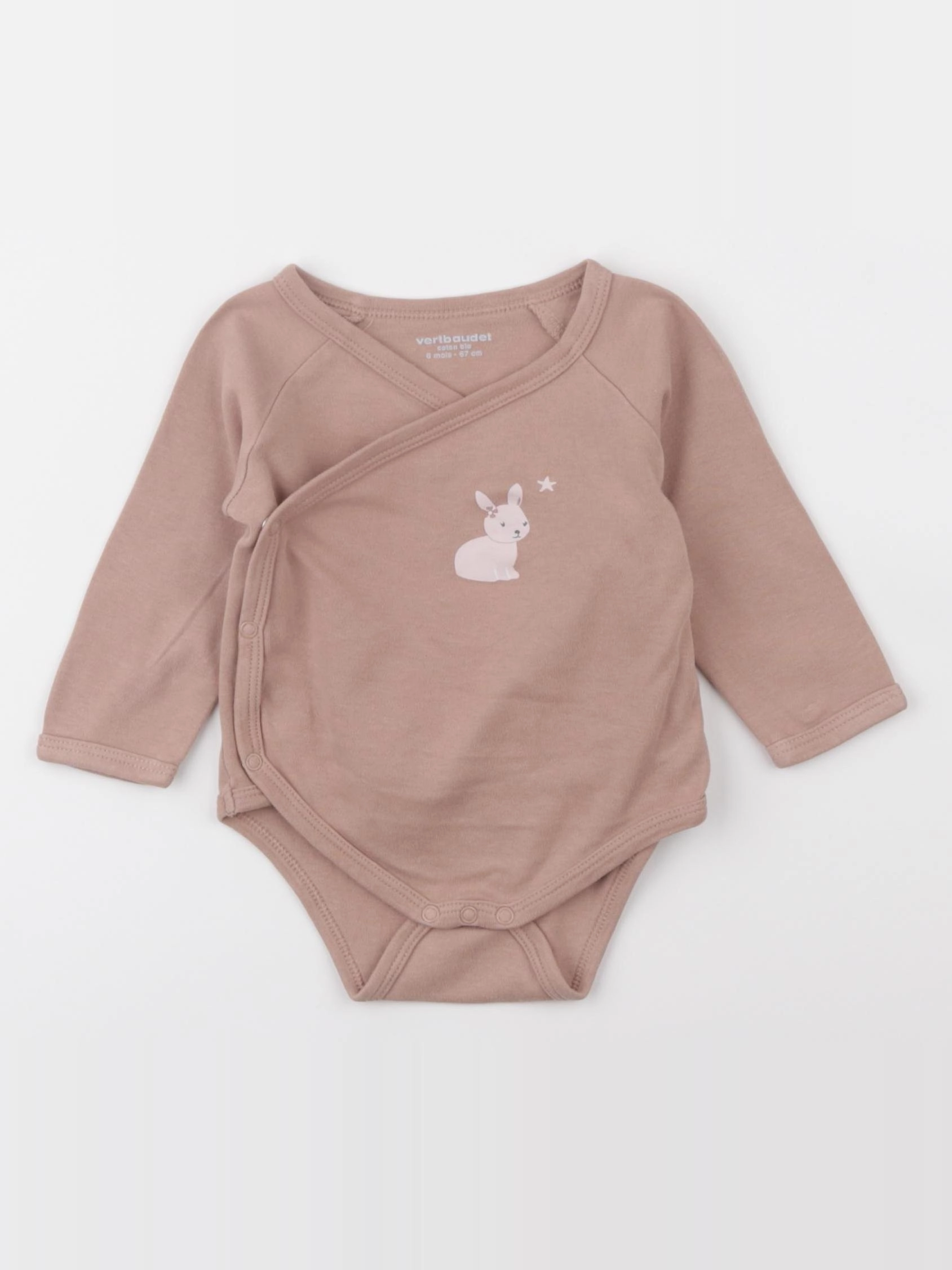 Vertbaudet - body rose - 6 mois