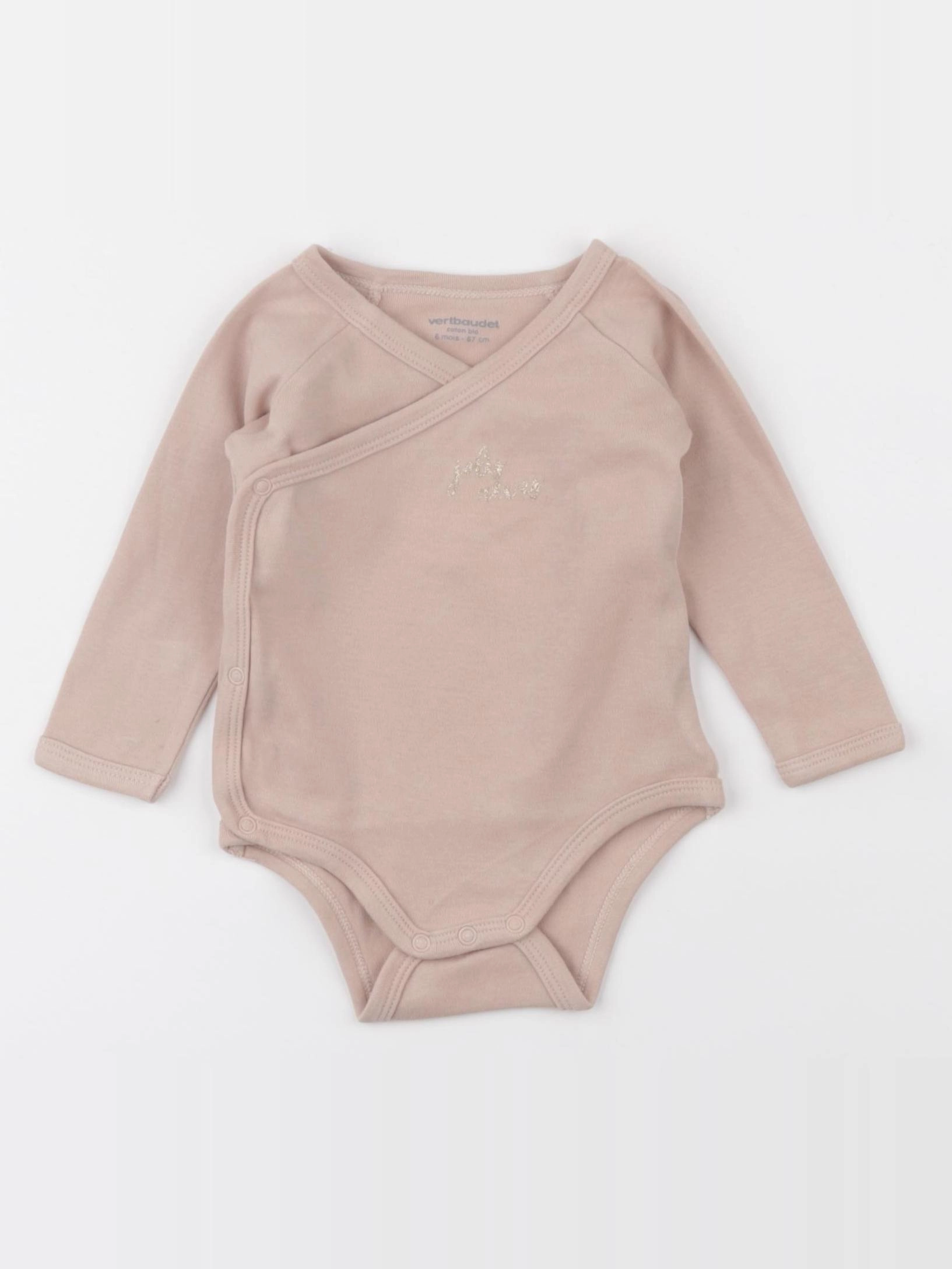 Vertbaudet - body rose - 6 mois