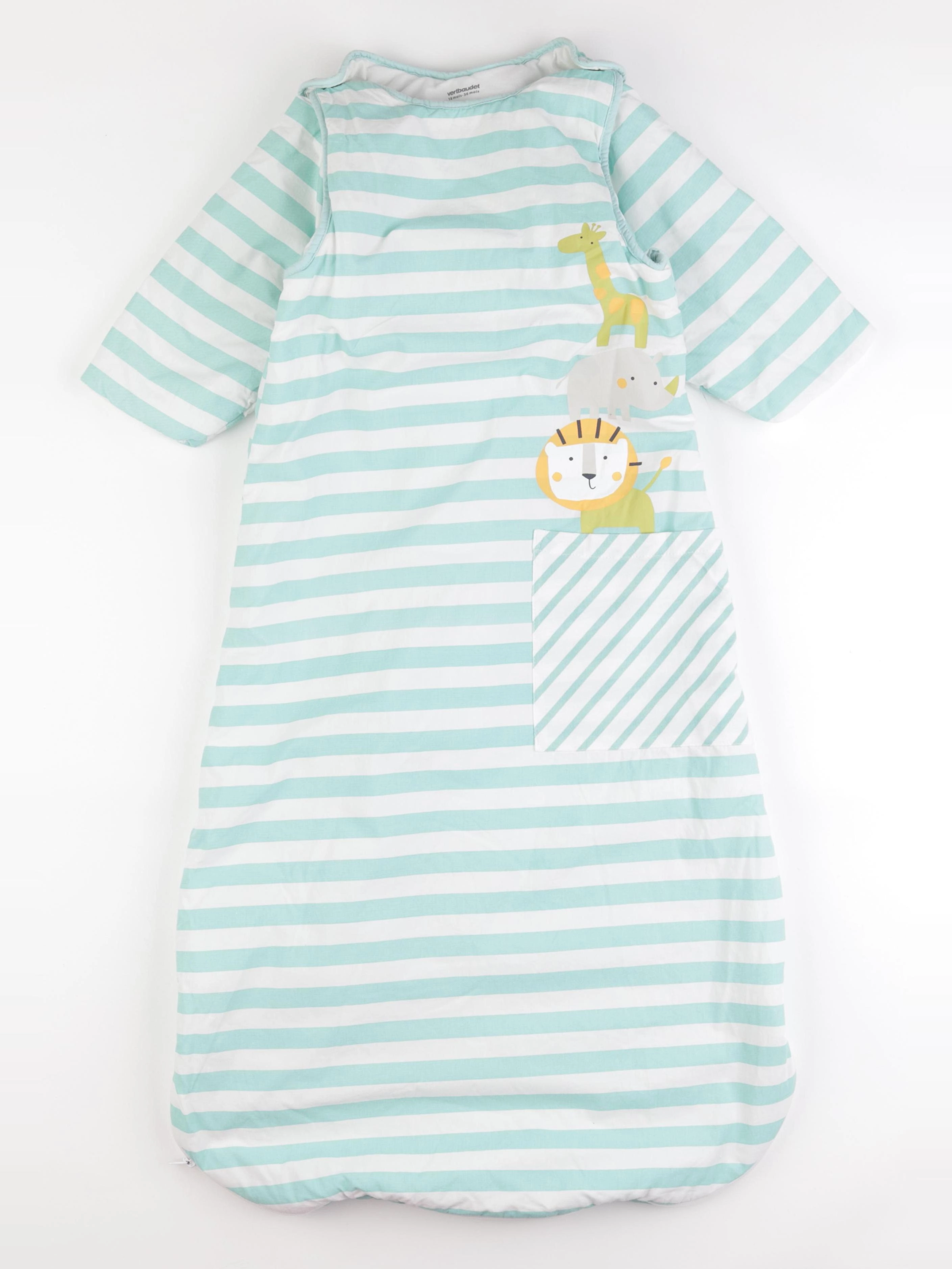 Vertbaudet - gigoteuse blanc, vert - 18/36 mois