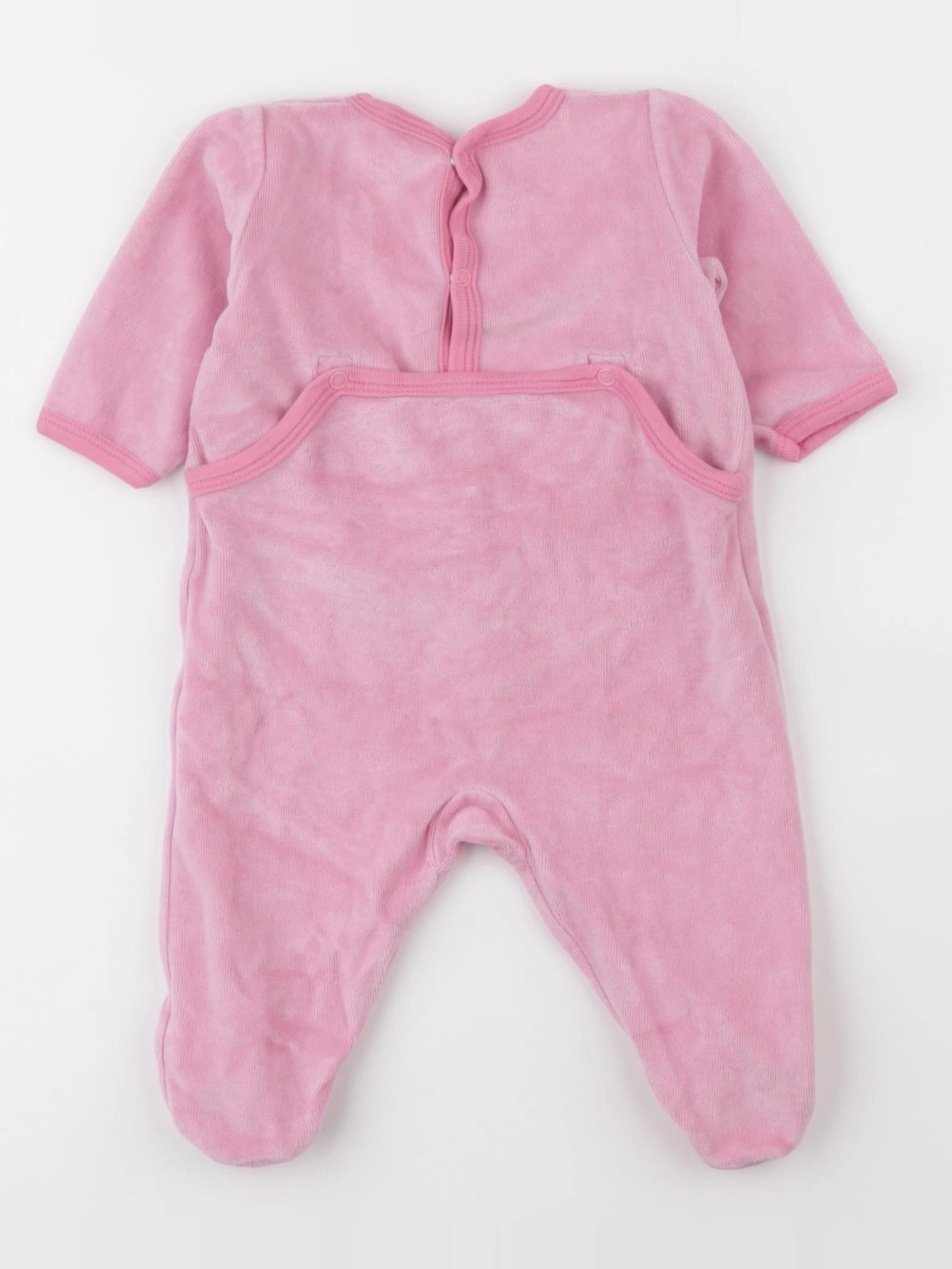 Petit Bateau - pyjama velours rose - 3 mois