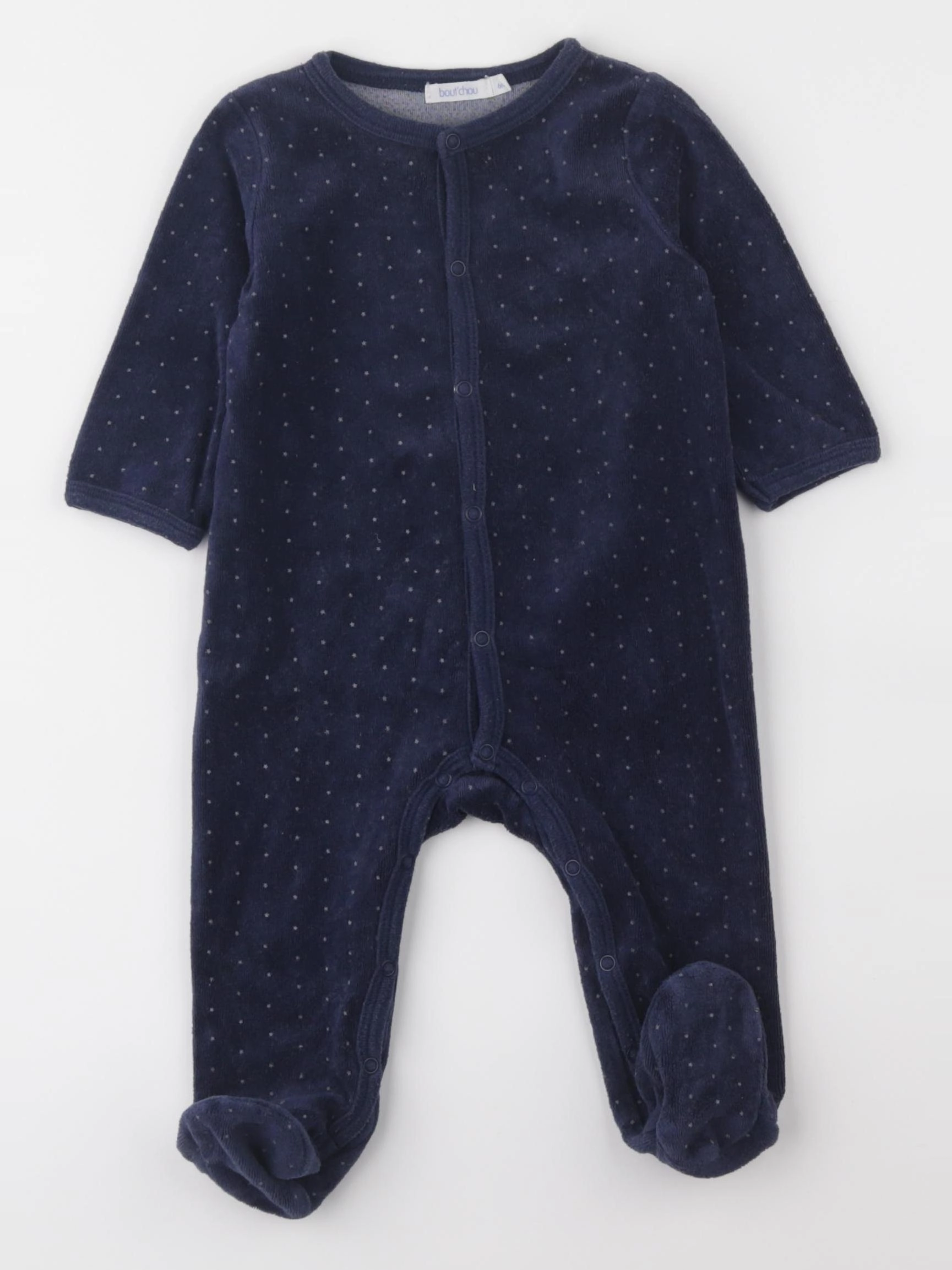 Boutchou - pyjama velours bleu - 6 mois