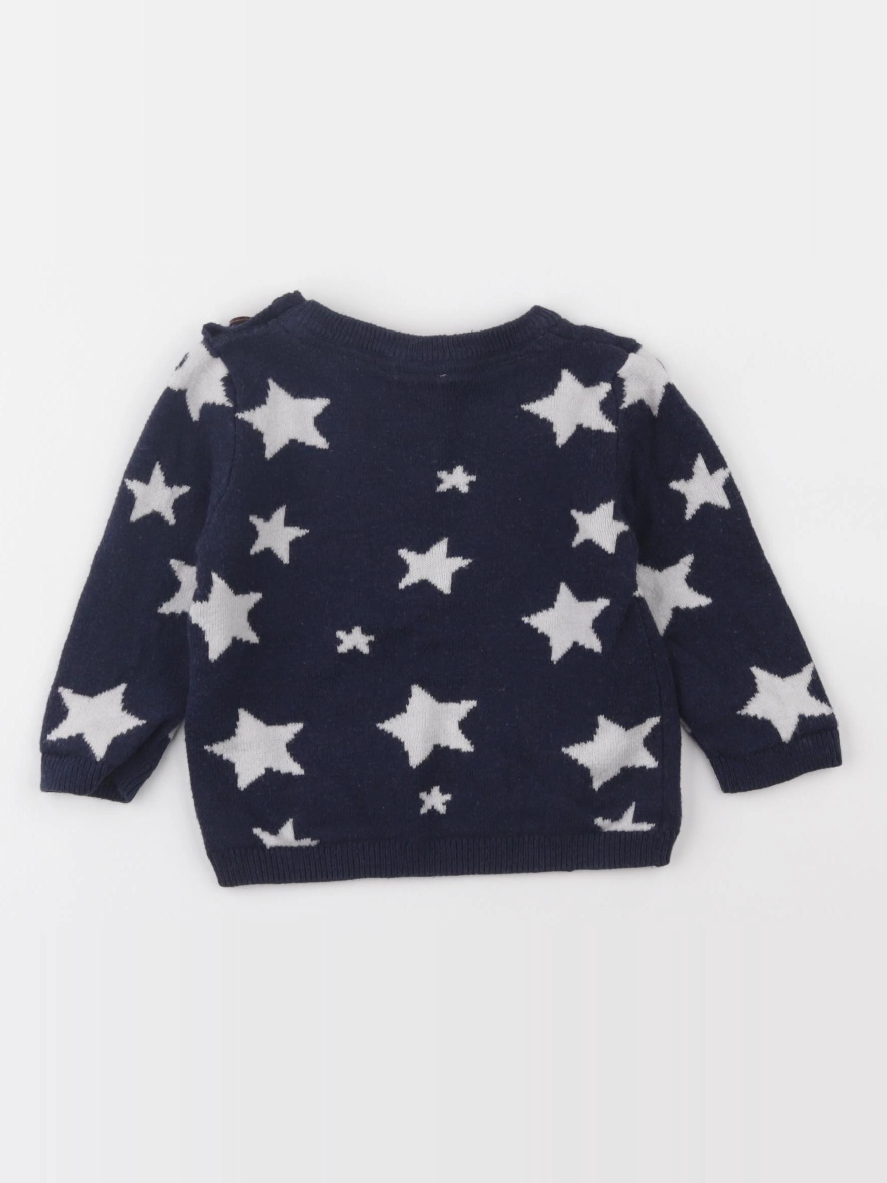 H&M - pull bleu - 4/6 mois
