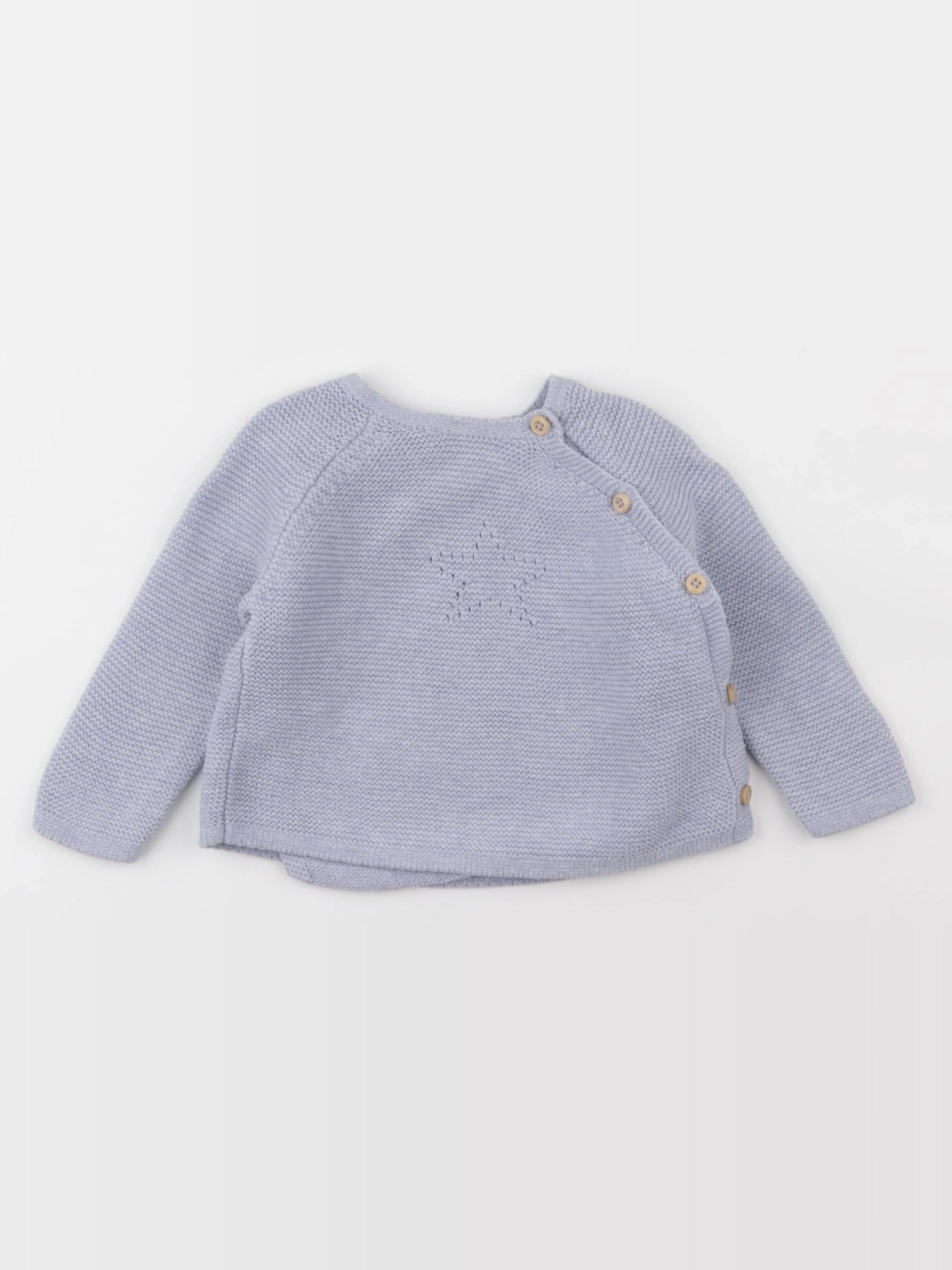 Zara - gilet bleu - 3/6 mois