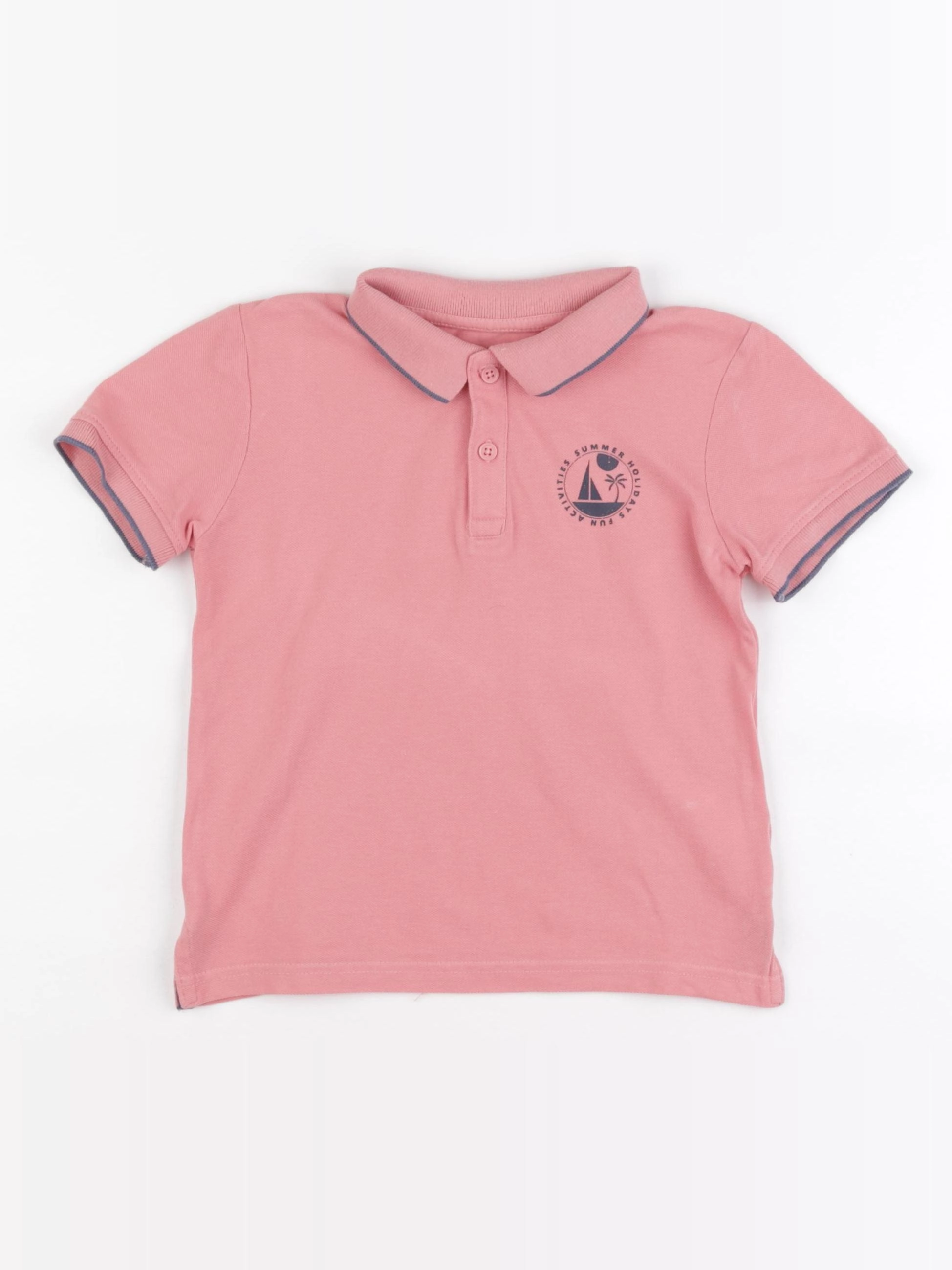Vertbaudet - polo rose - 4 ans