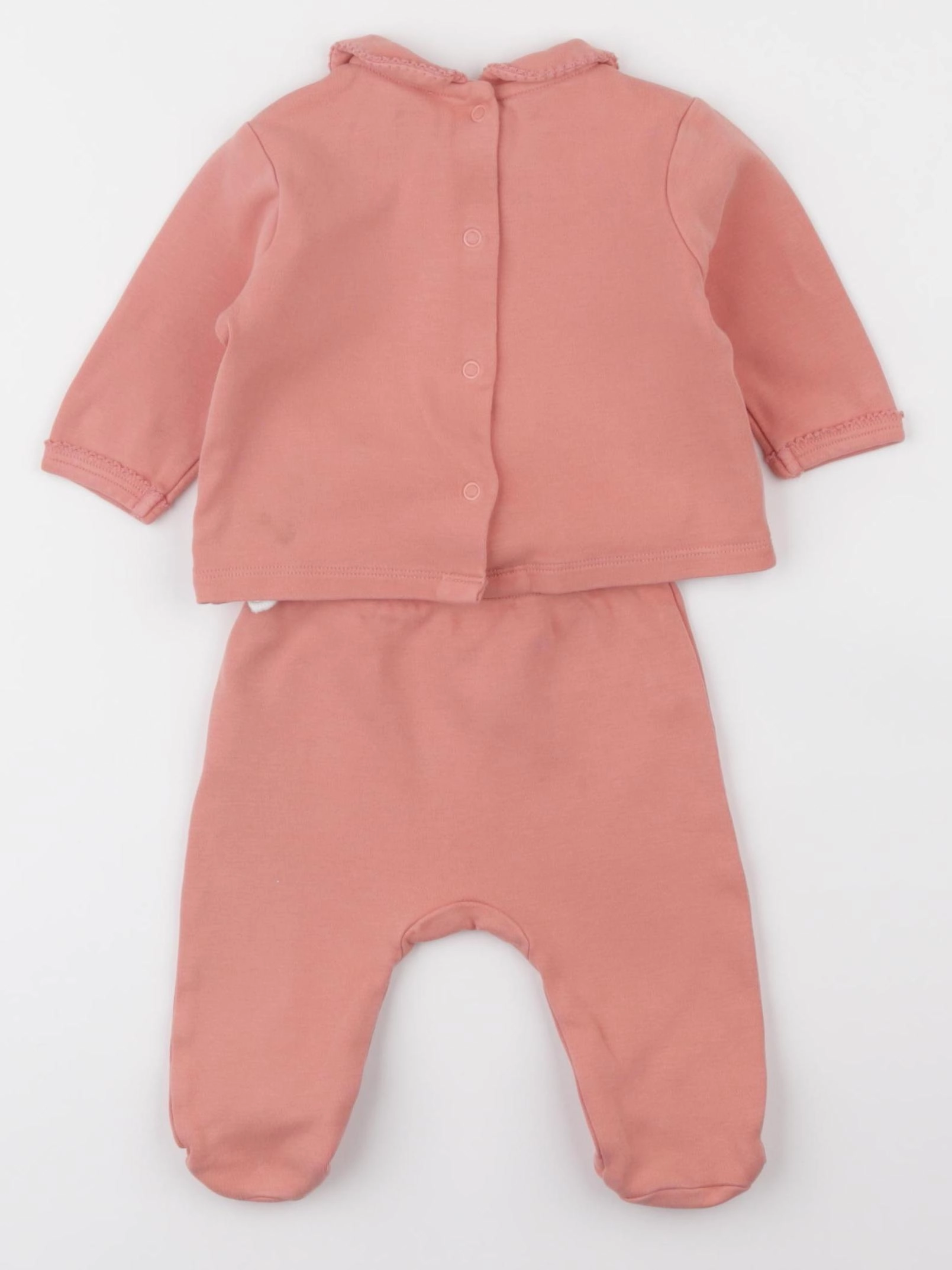 Vertbaudet - pyjama coton rose - 3 mois
