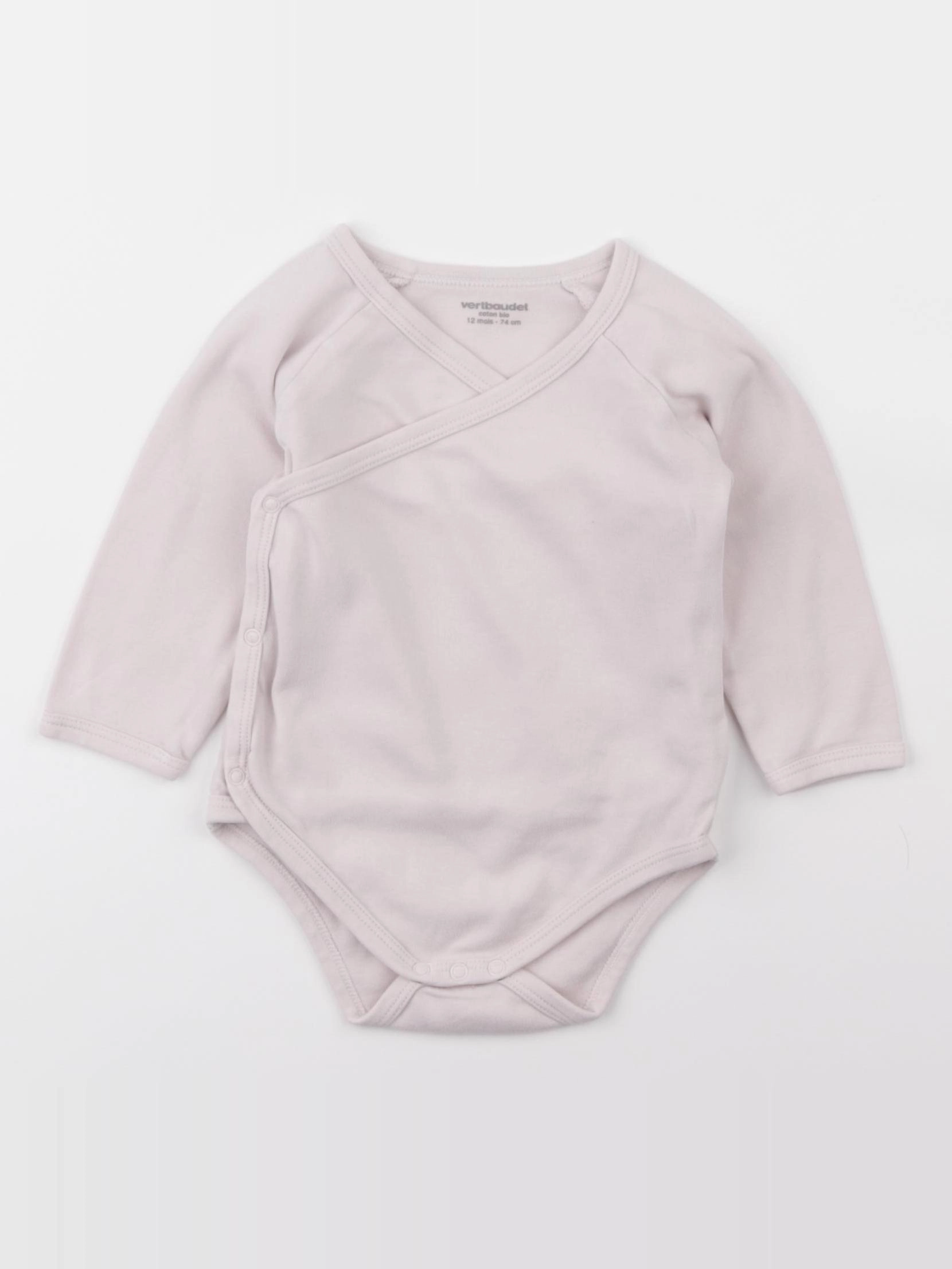 Vertbaudet - body rose - 12 mois