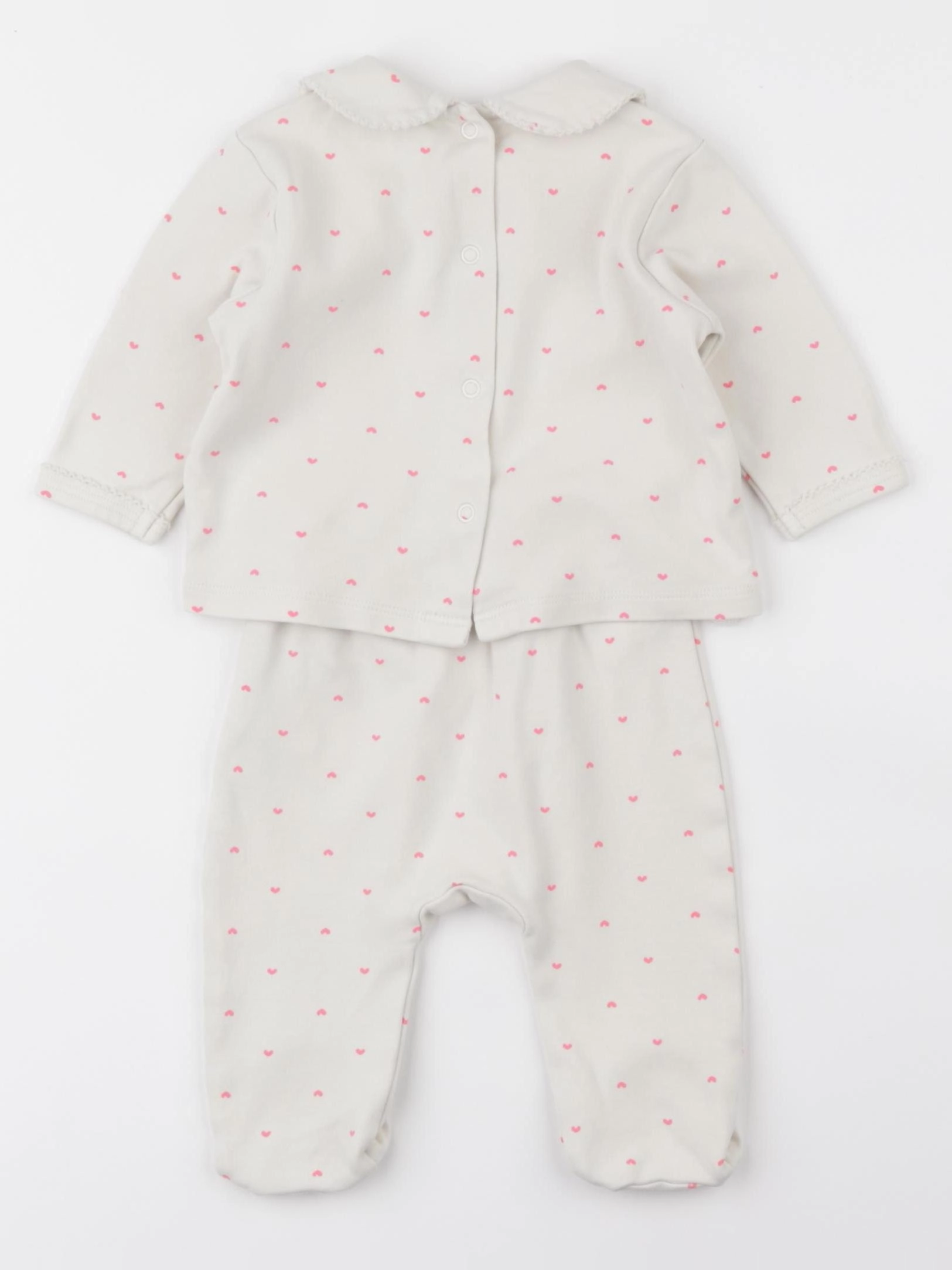 Vertbaudet - pyjama coton beige - 3 mois