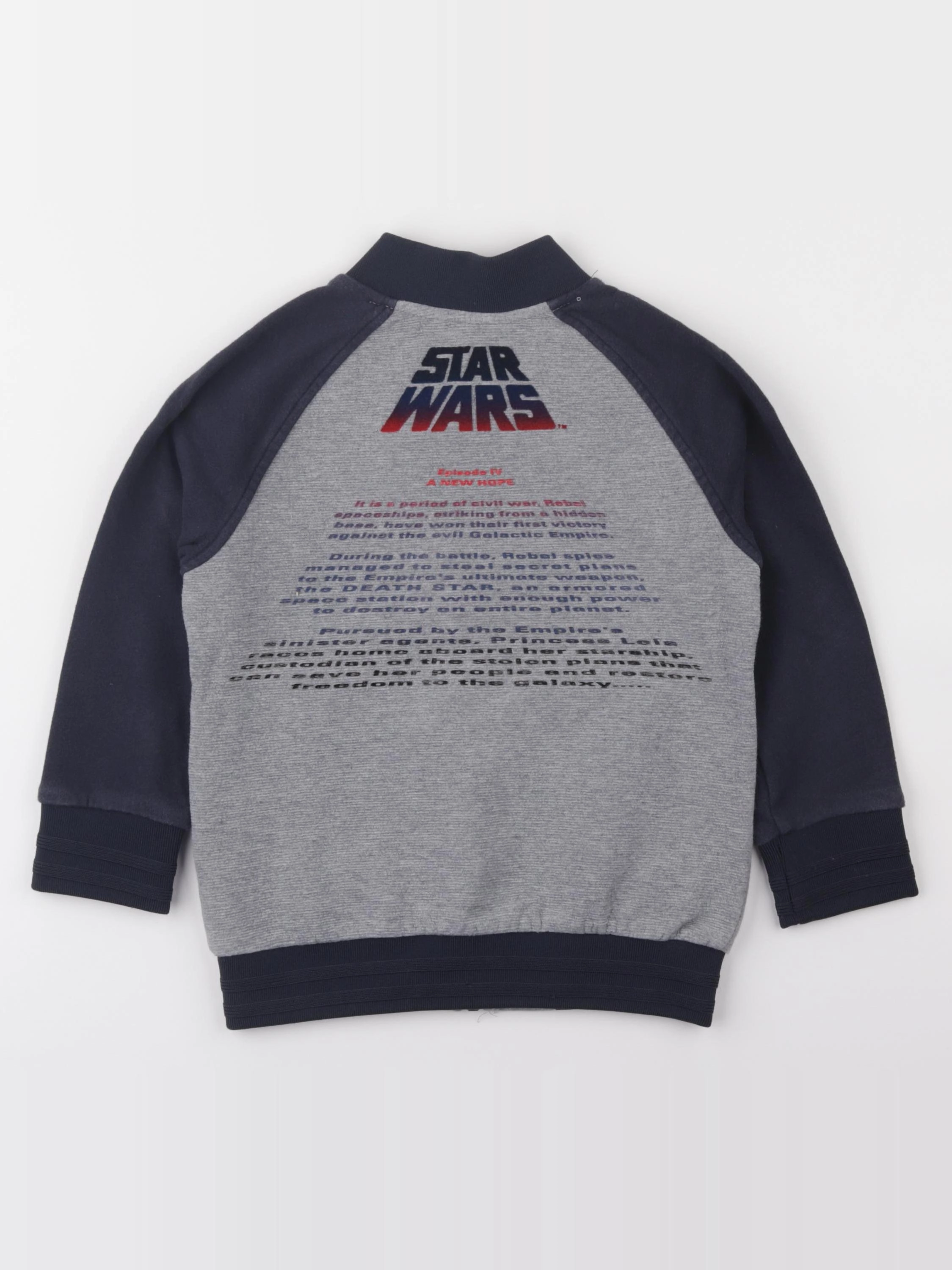 IKKS - sweat imprimé au dos gris, bleu - 4 ans