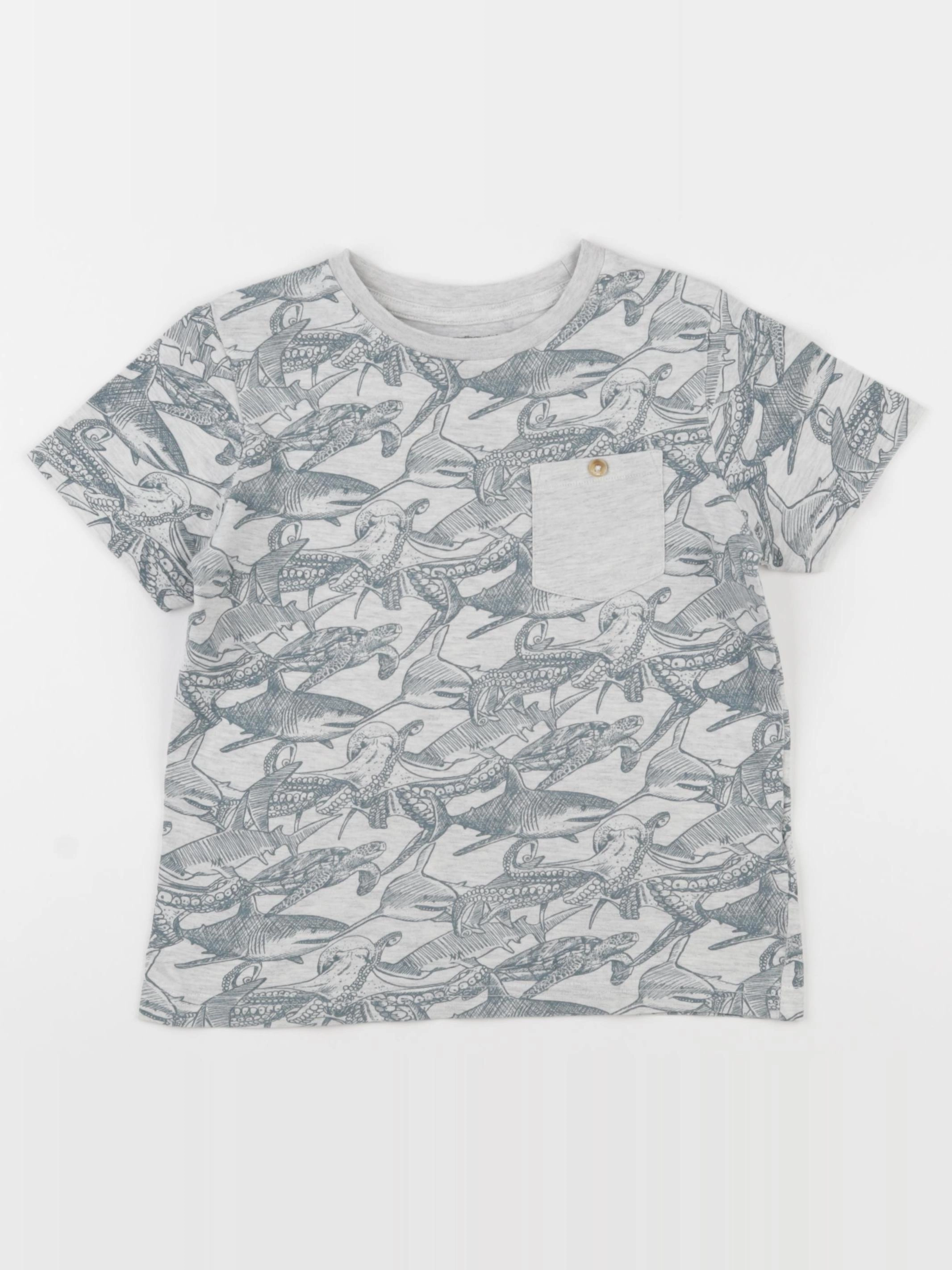 Vertbaudet - tee-shirt gris, vert - 6 ans