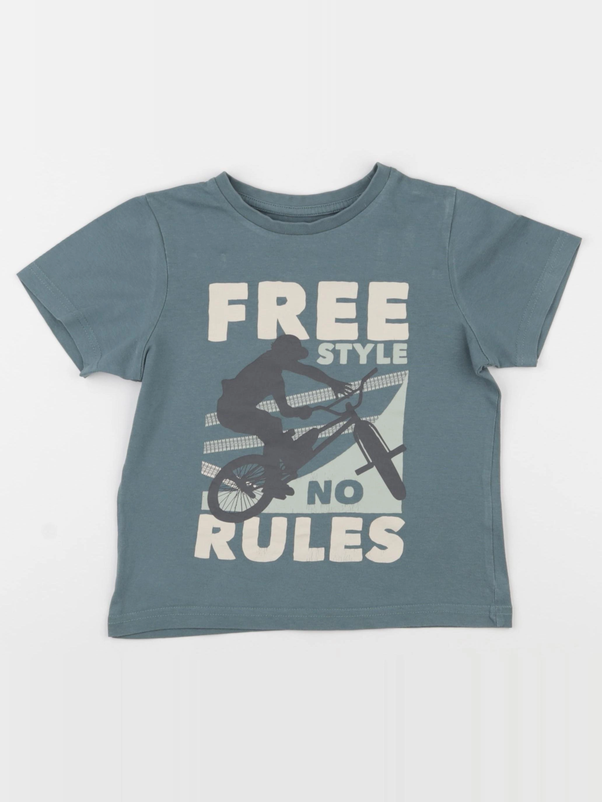 Vertbaudet - tee-shirt vert - 5 ans