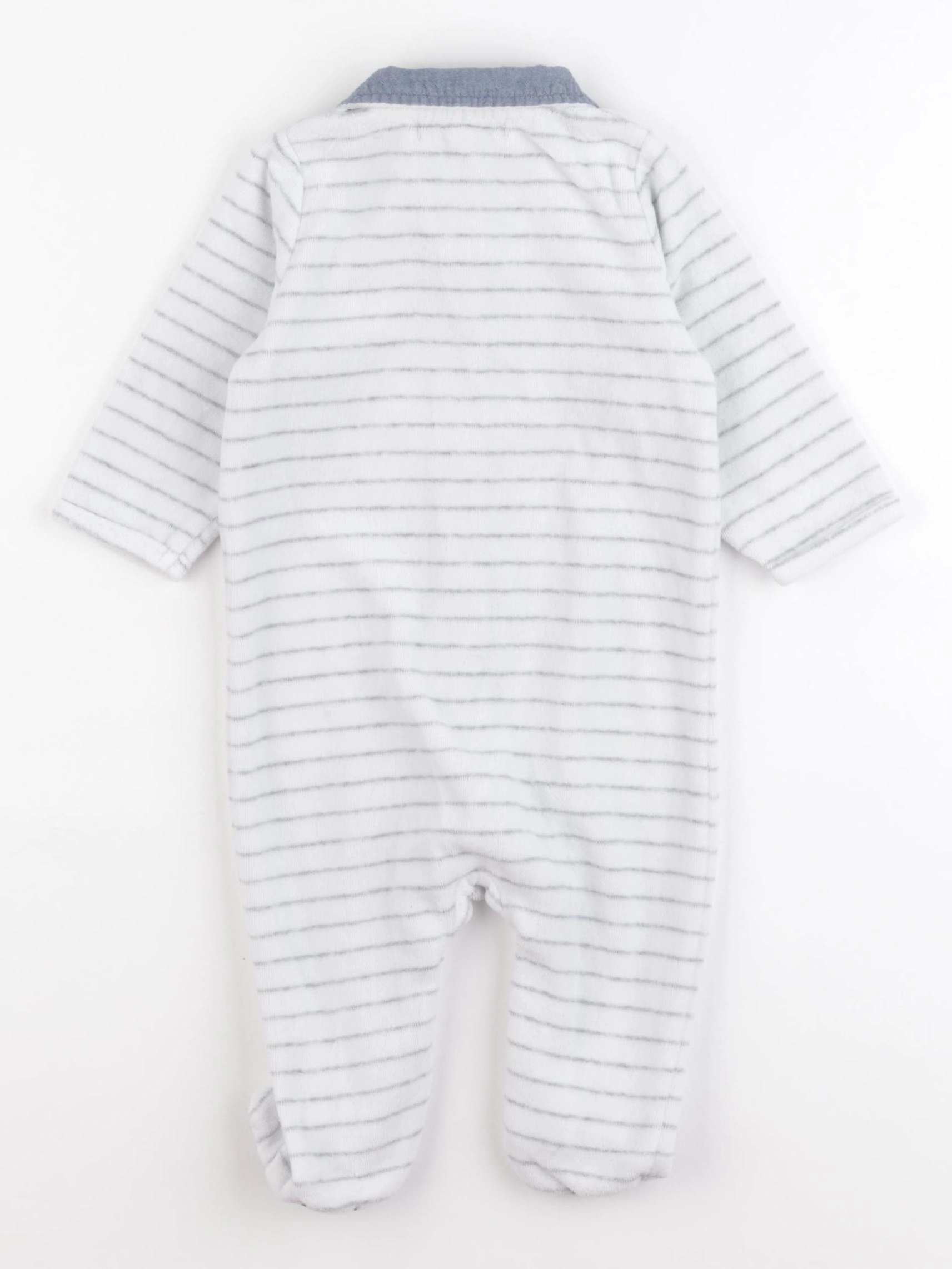 Cadet Rousselle - pyjama velours gris - 6 mois