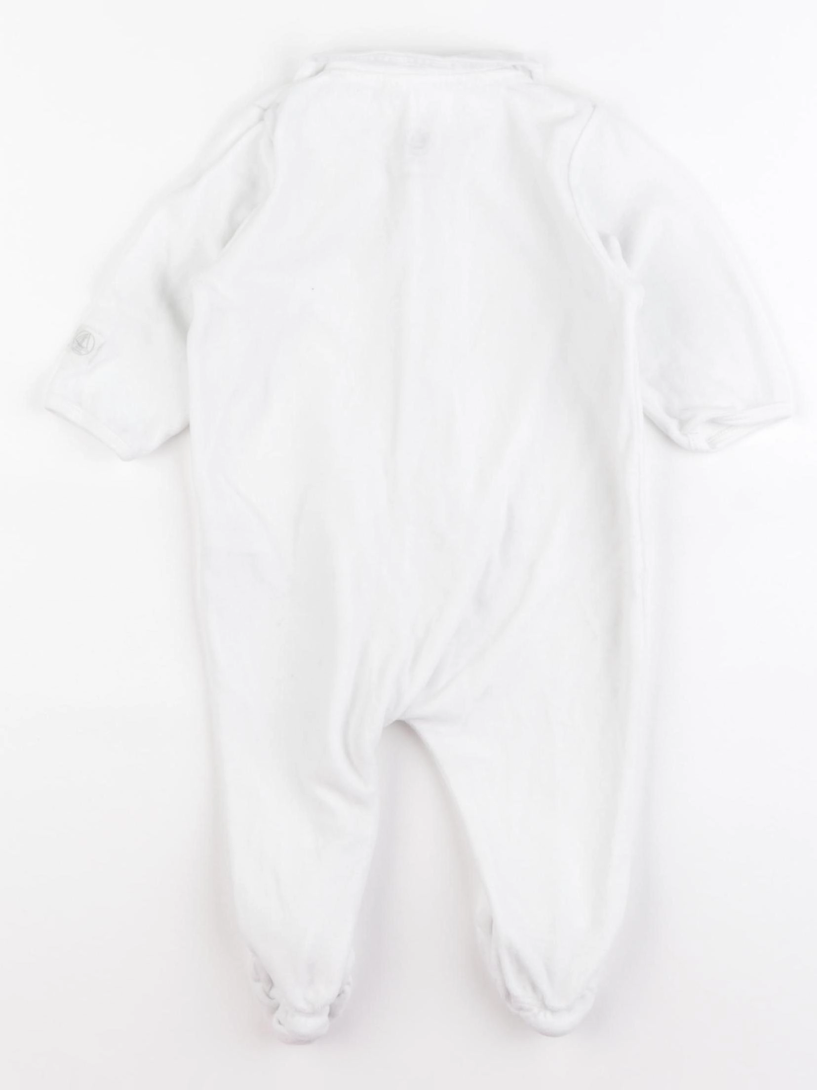 Petit Bateau - pyjama velours blanc - 9 mois