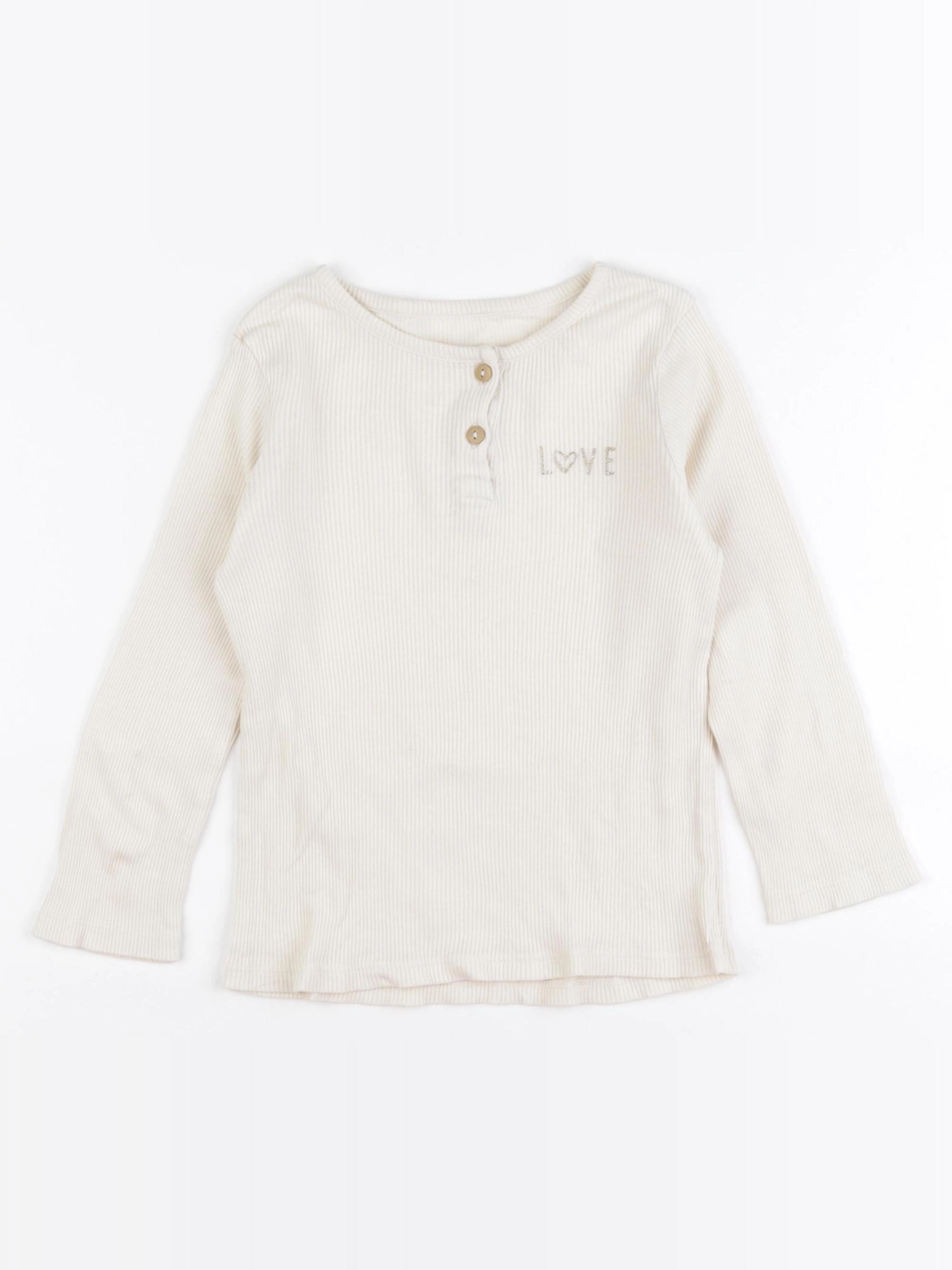 Vertbaudet - tee-shirt beige - 4 ans