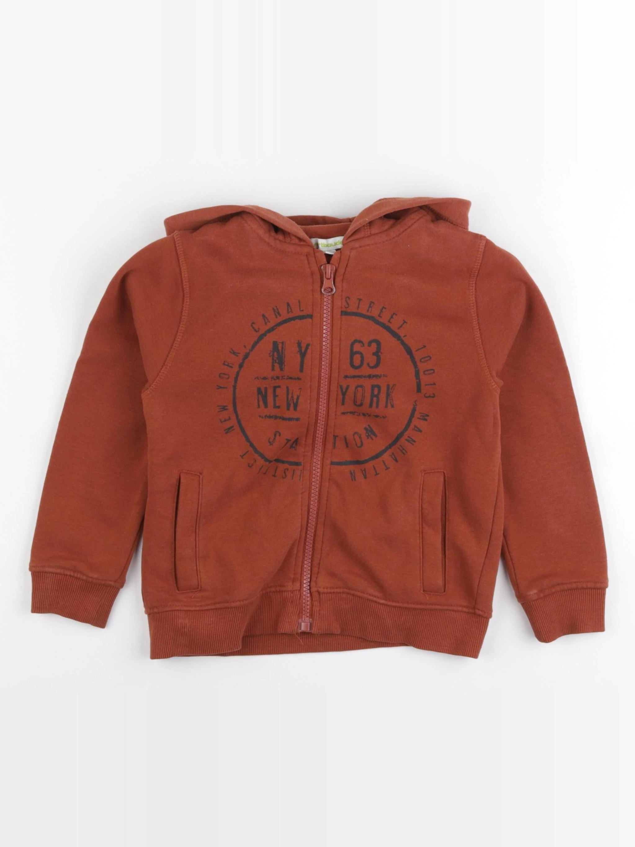 Vertbaudet - sweat marron - 5 ans