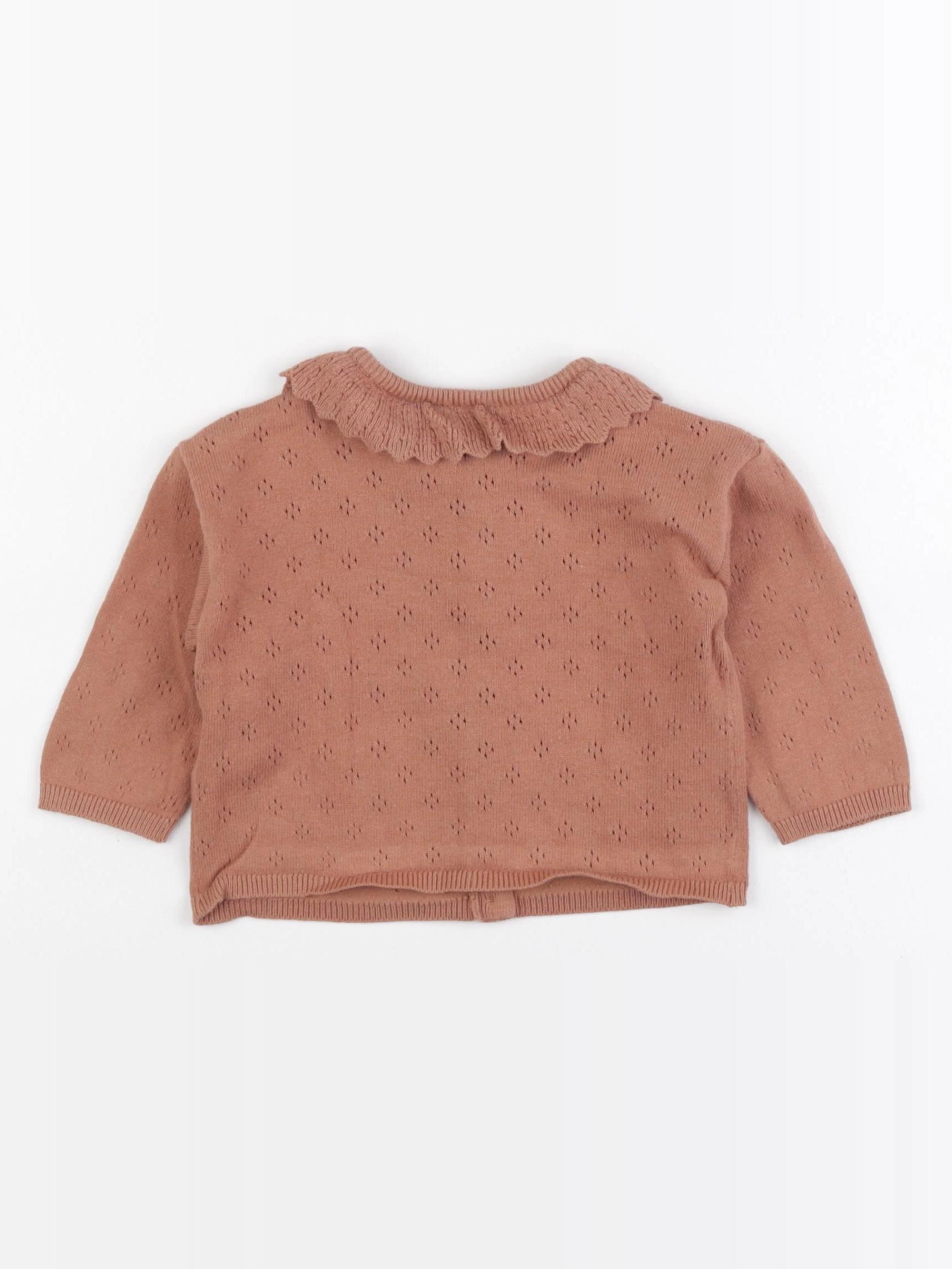 Vertbaudet - gilet marron - 6 mois