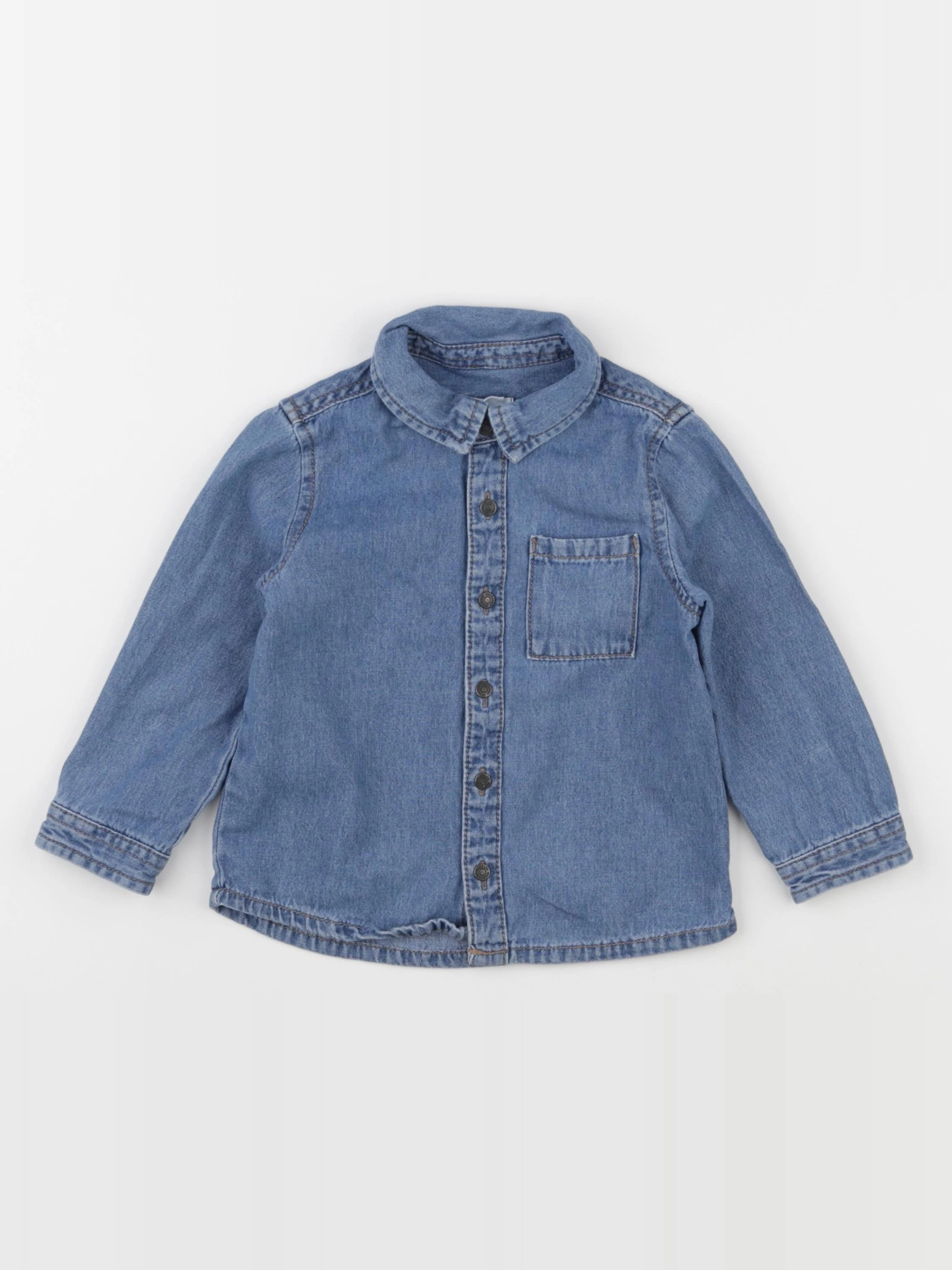 Vertbaudet - chemise bleu - 24 mois