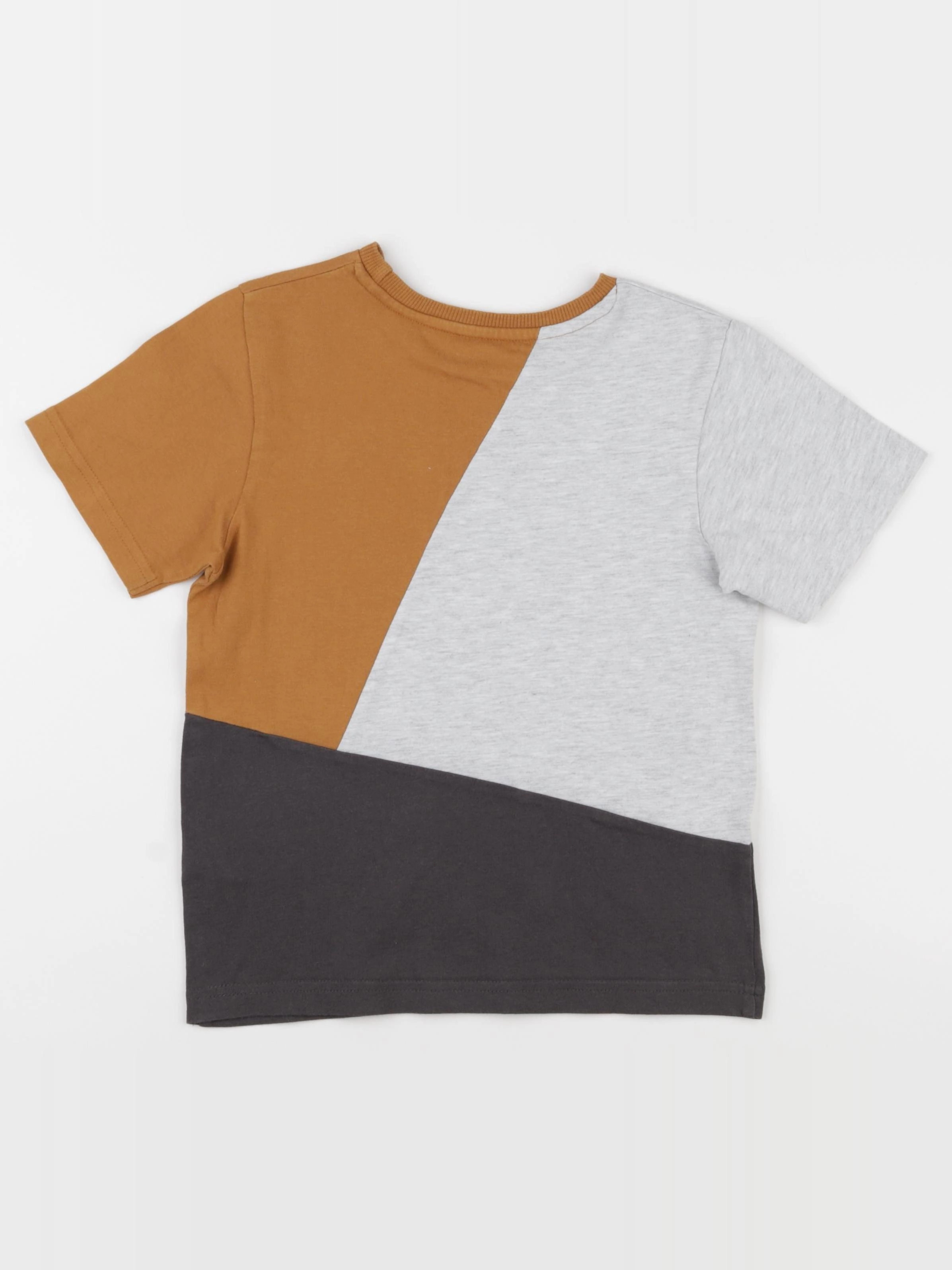 Vertbaudet - tee-shirt gris, marron - 8 ans