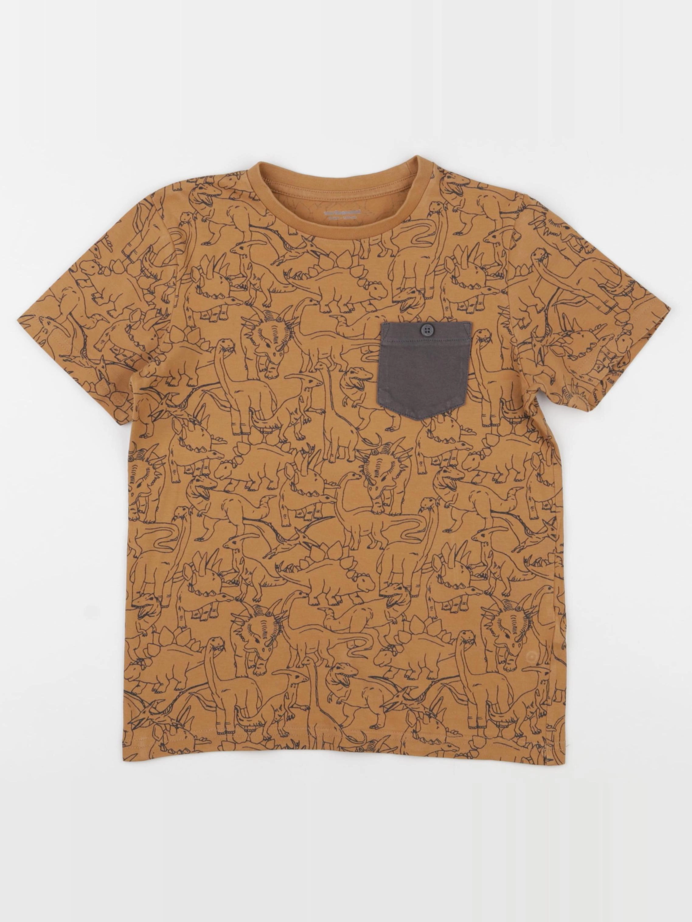 Vertbaudet - tee-shirt marron - 8 ans