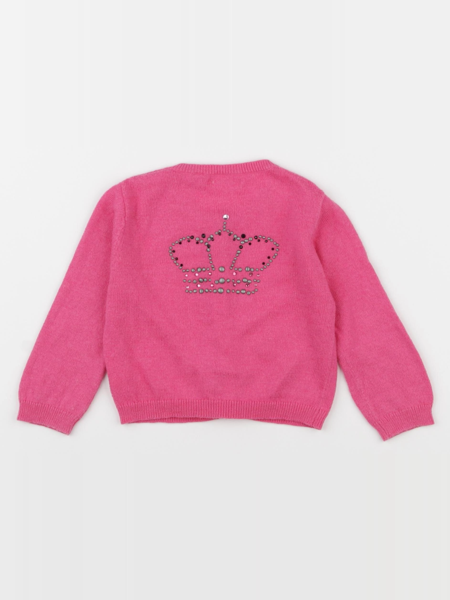 IKKS - gilet imprimé au dos rose - 12 mois