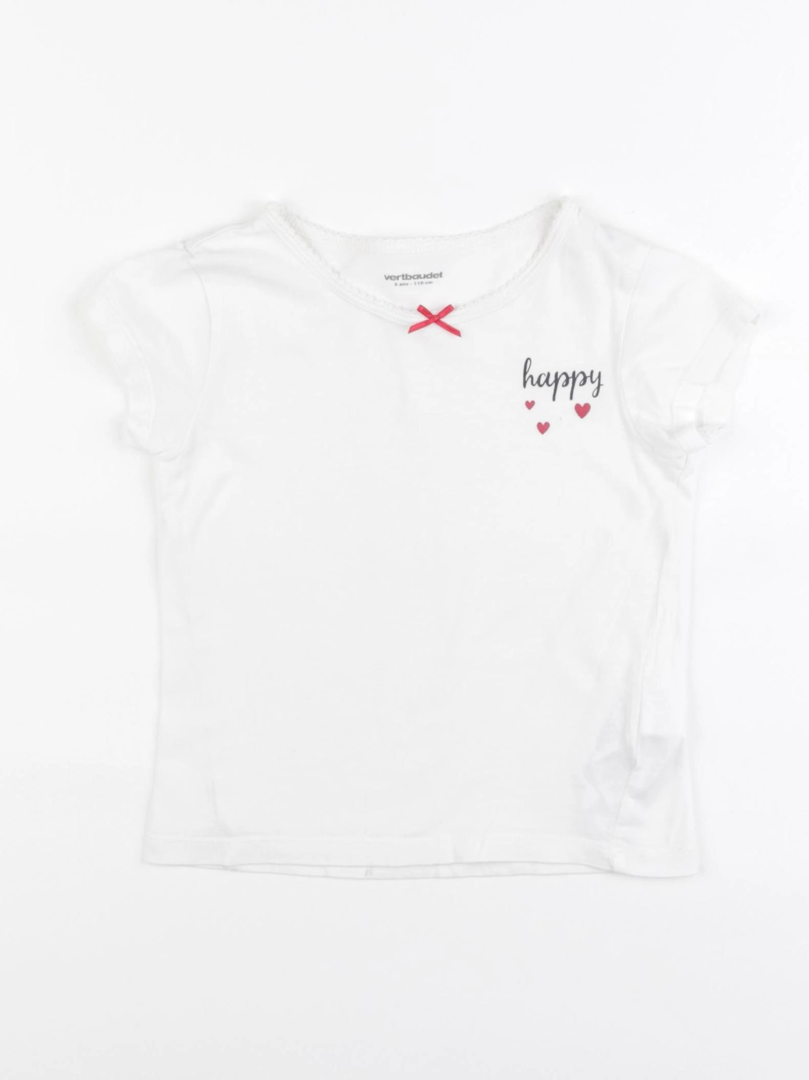 Vertbaudet - maillot de corps blanc - 5 ans