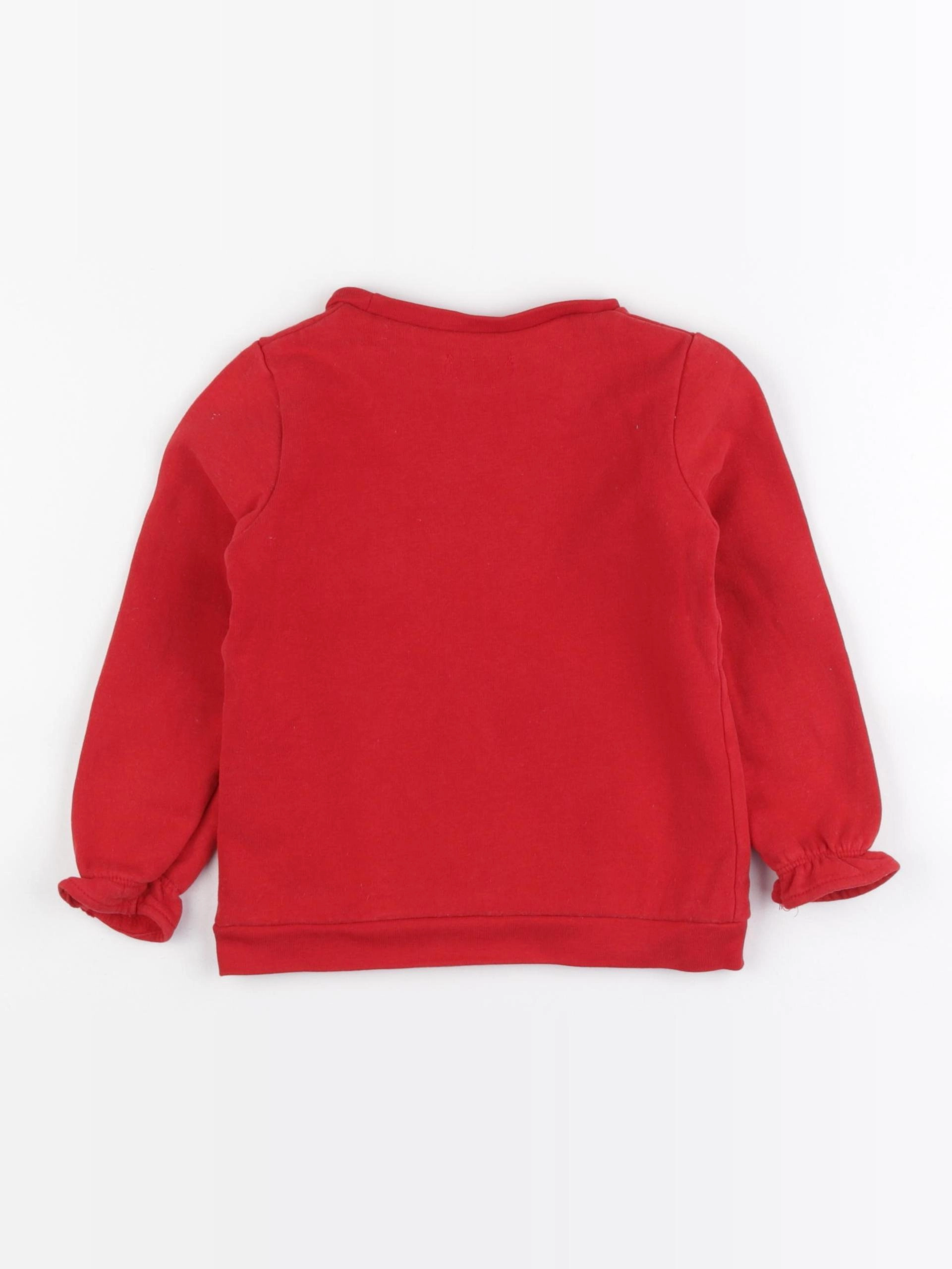 Vertbaudet - sweat rouge - 3 ans