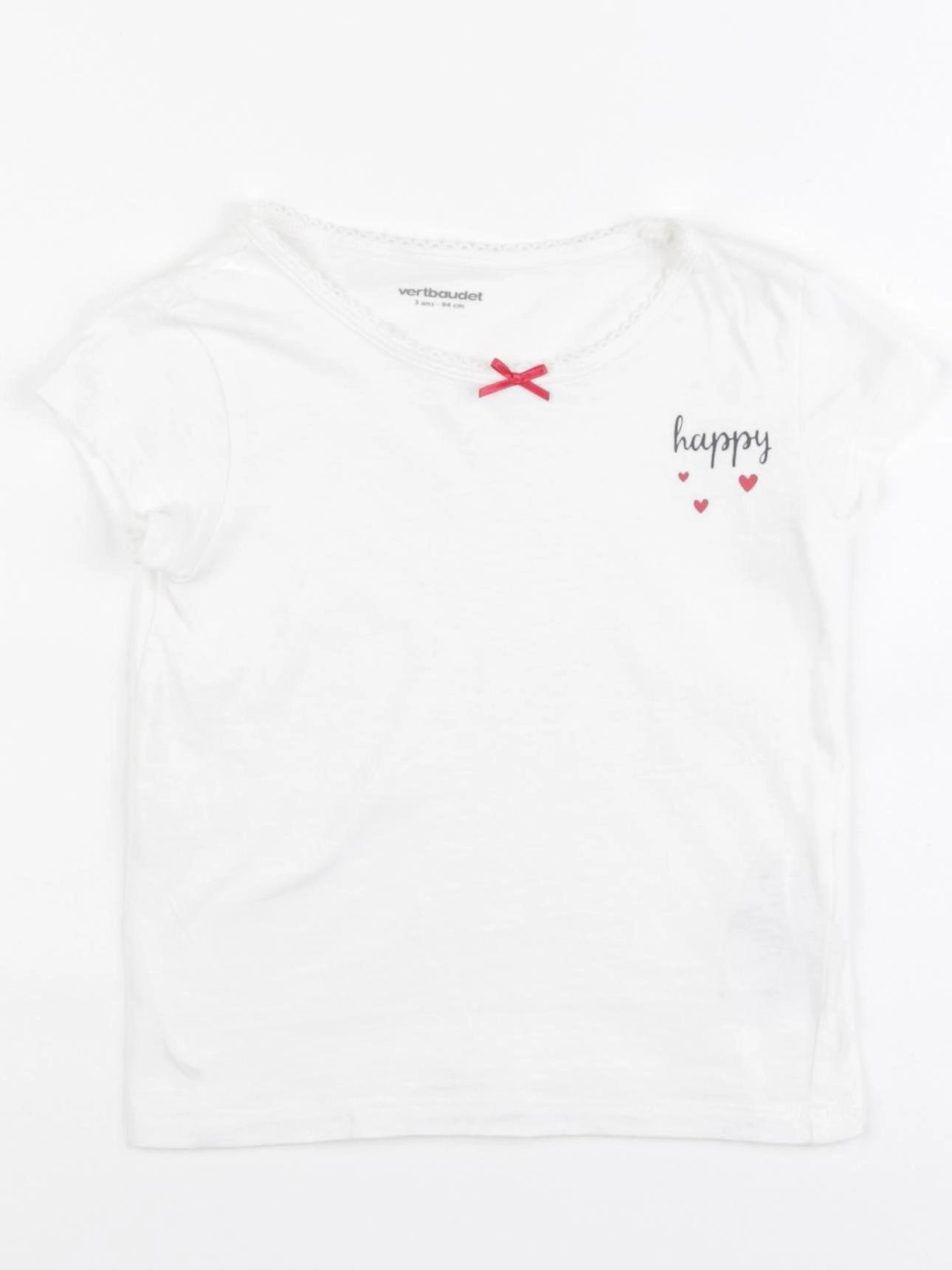 Vertbaudet - maillot de corps blanc - 3 ans