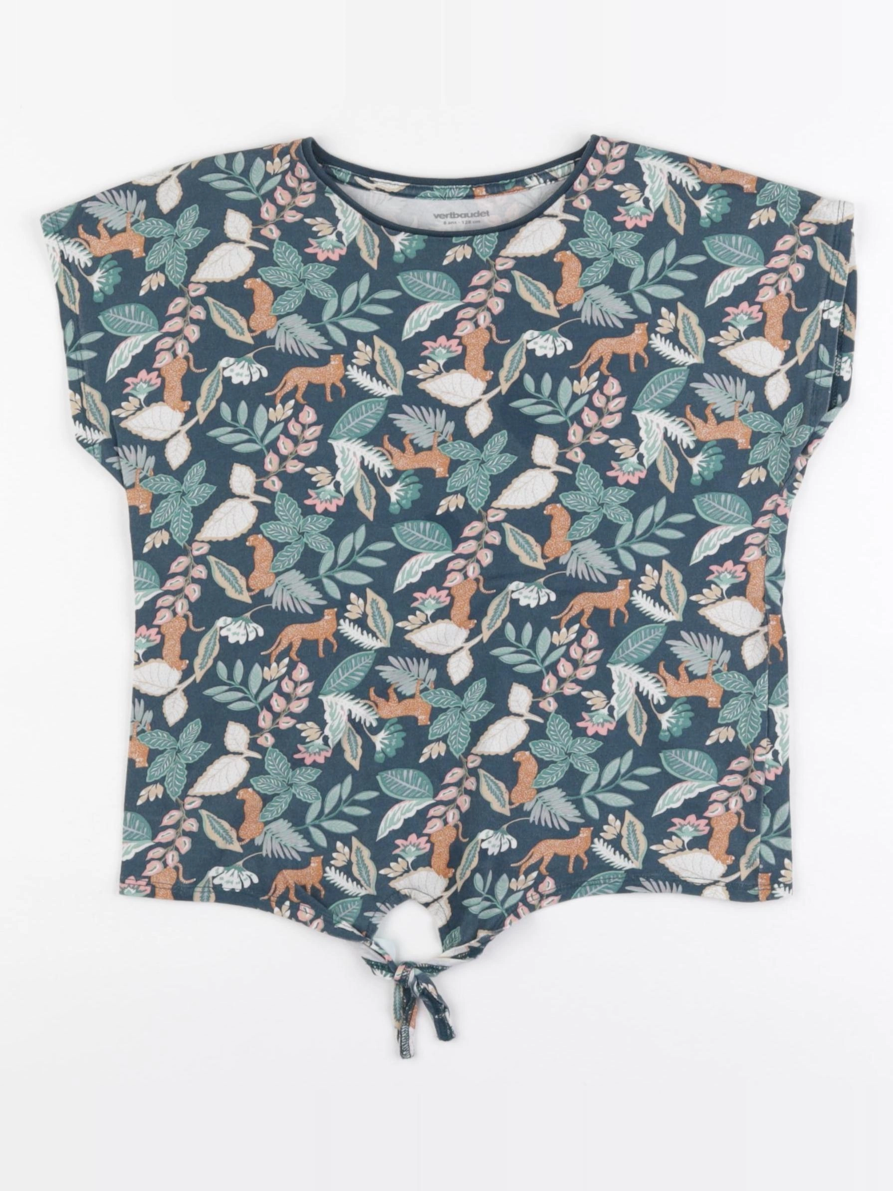 Vertbaudet - tee-shirt vert - 8 ans