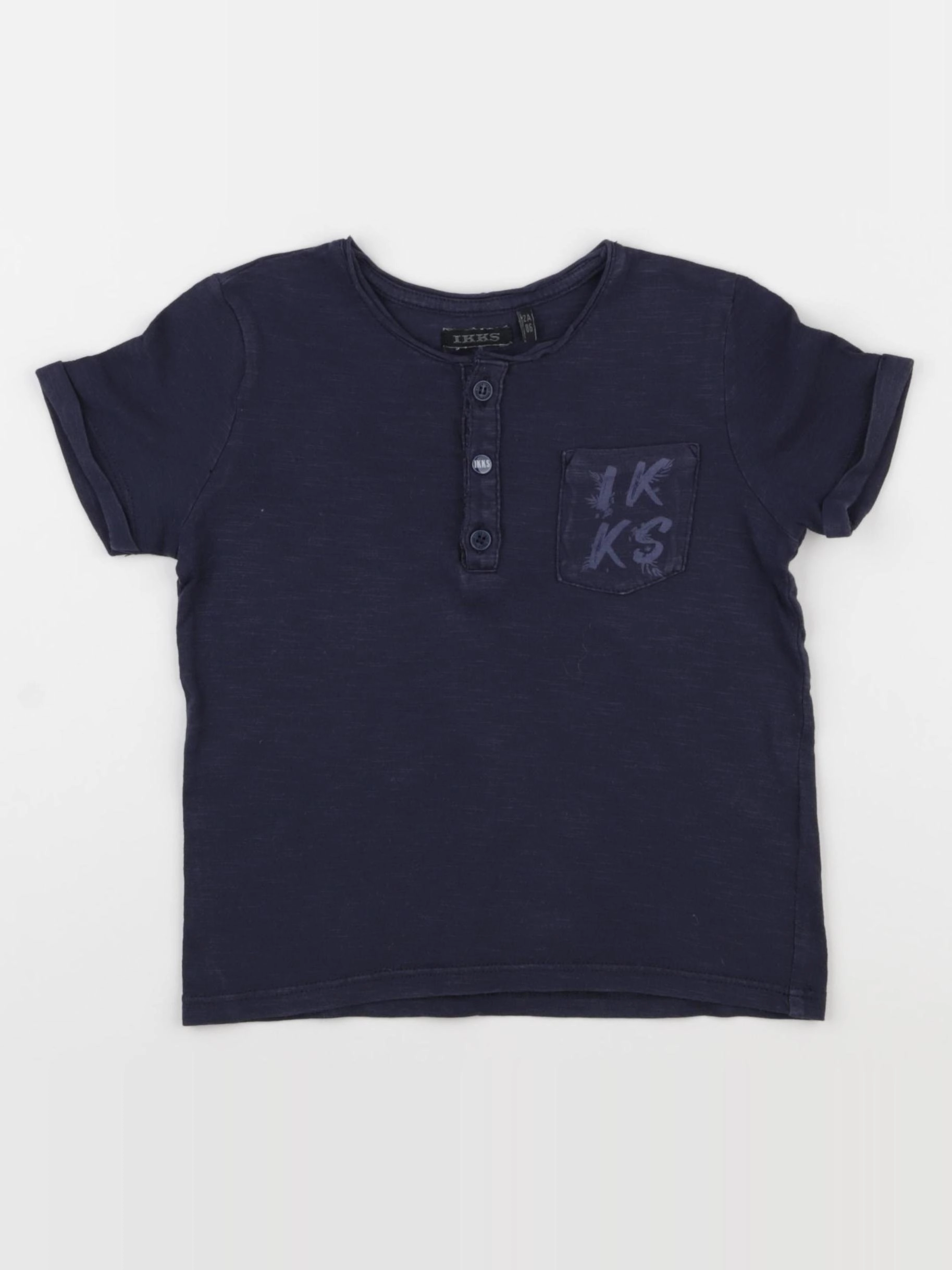 IKKS - tee-shirt bleu - 2 ans