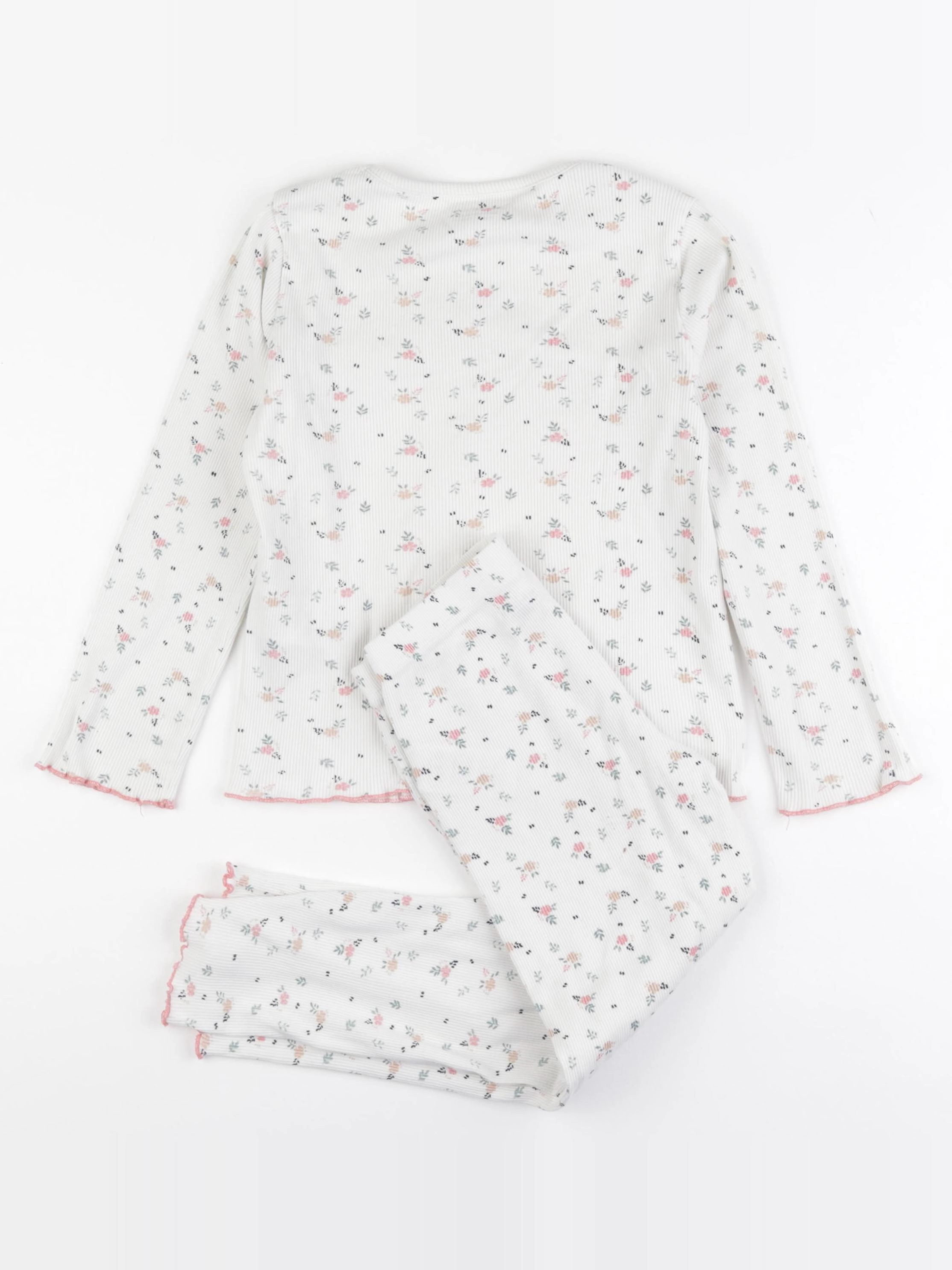 Vertbaudet - pyjama coton blanc - 8 ans