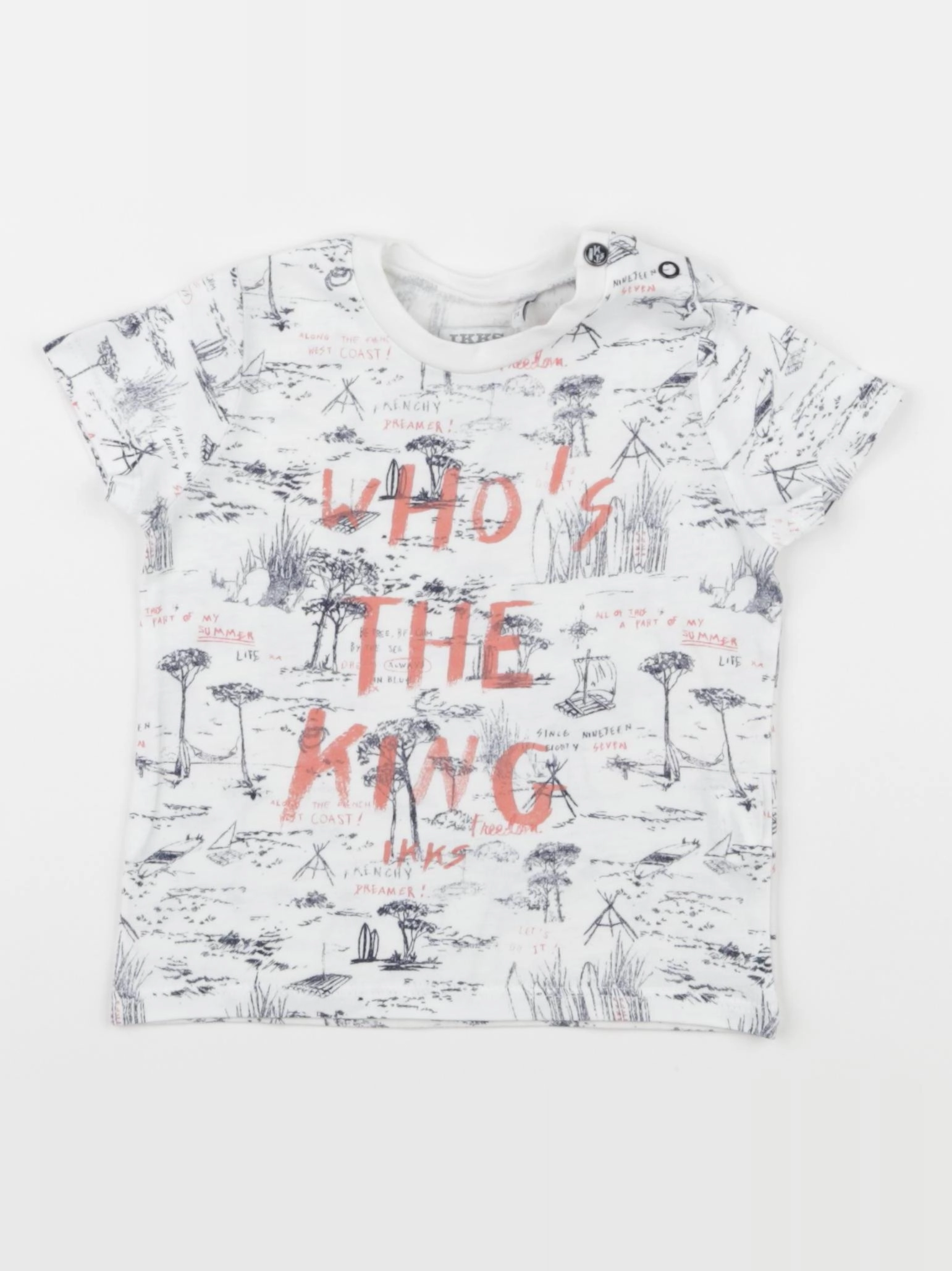 IKKS - tee-shirt blanc - 12 mois