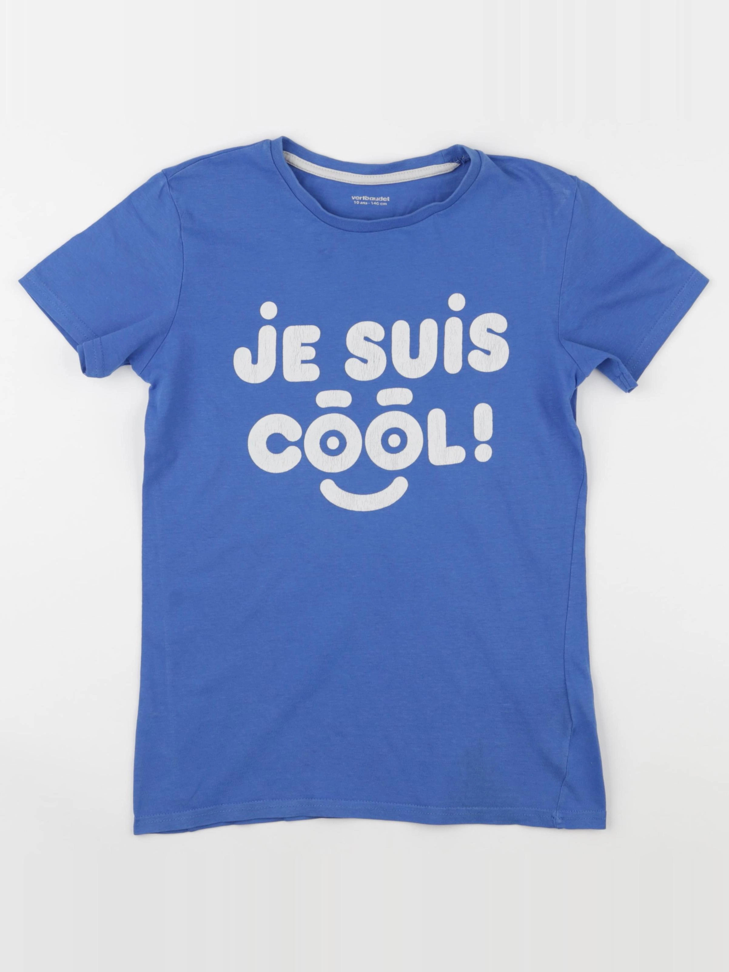 Vertbaudet - tee-shirt bleu - 10 ans