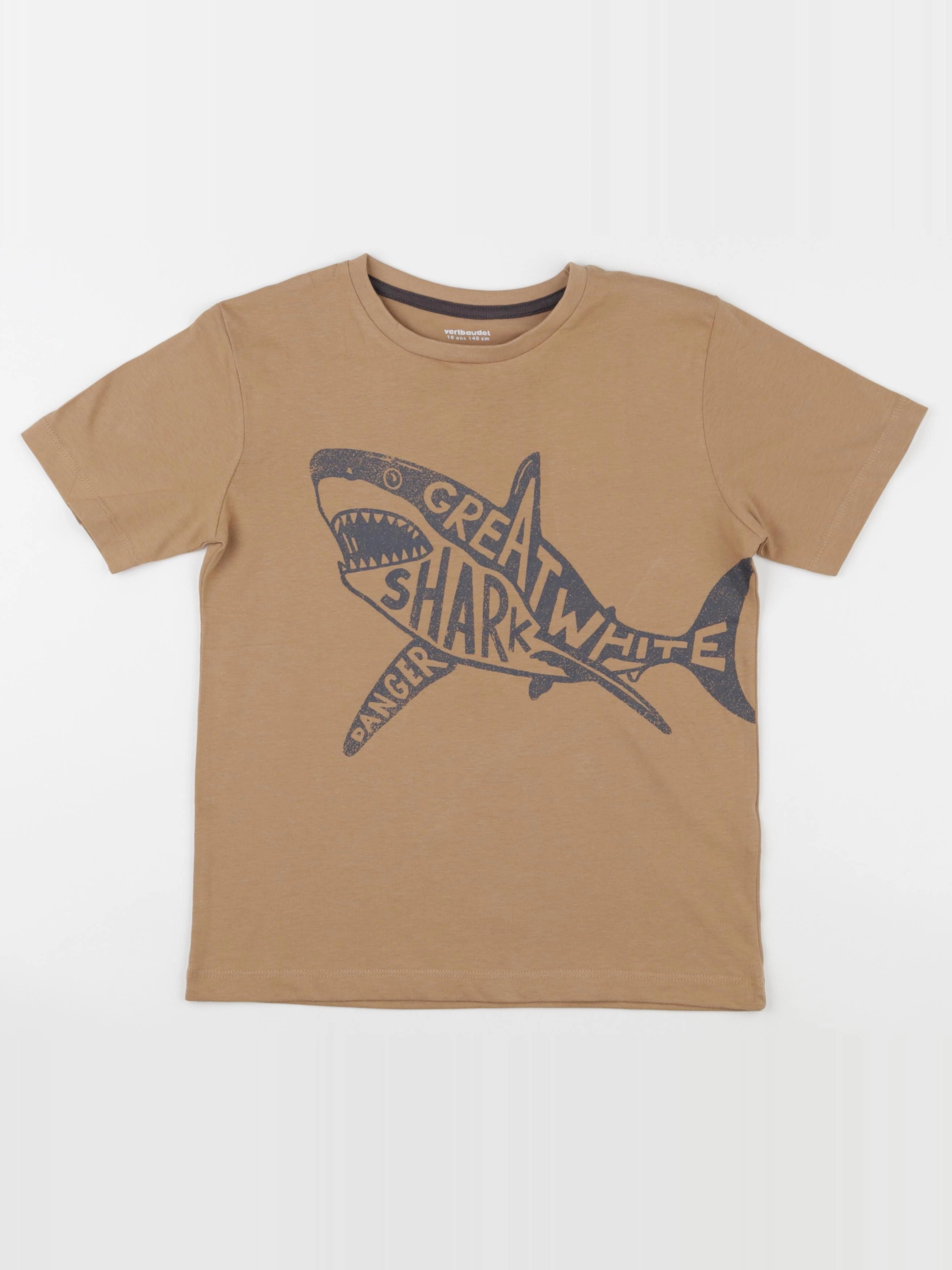 Vertbaudet - tee-shirt marron - 10 ans