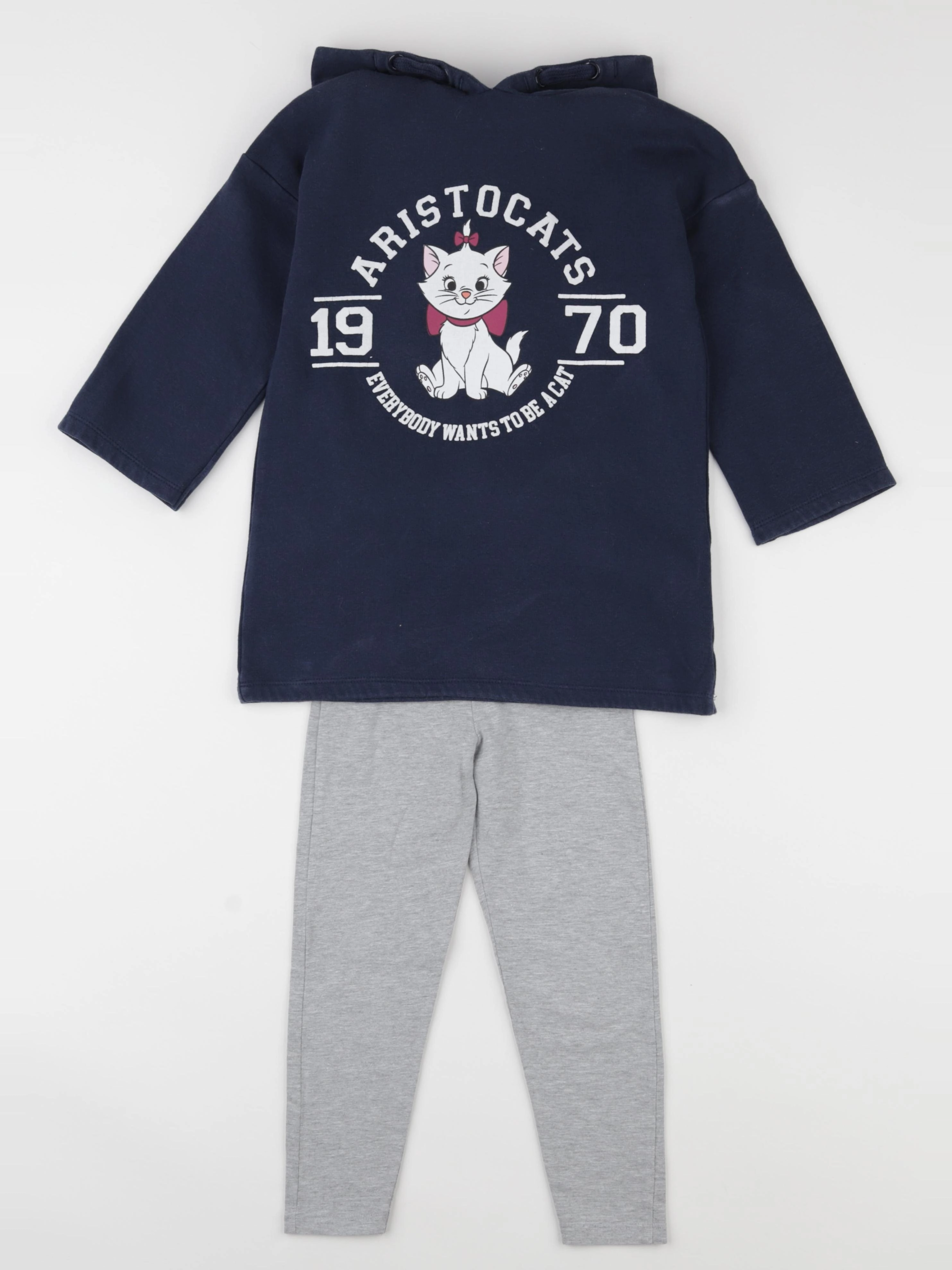 Vertbaudet - ensemble bleu, gris - 4 ans