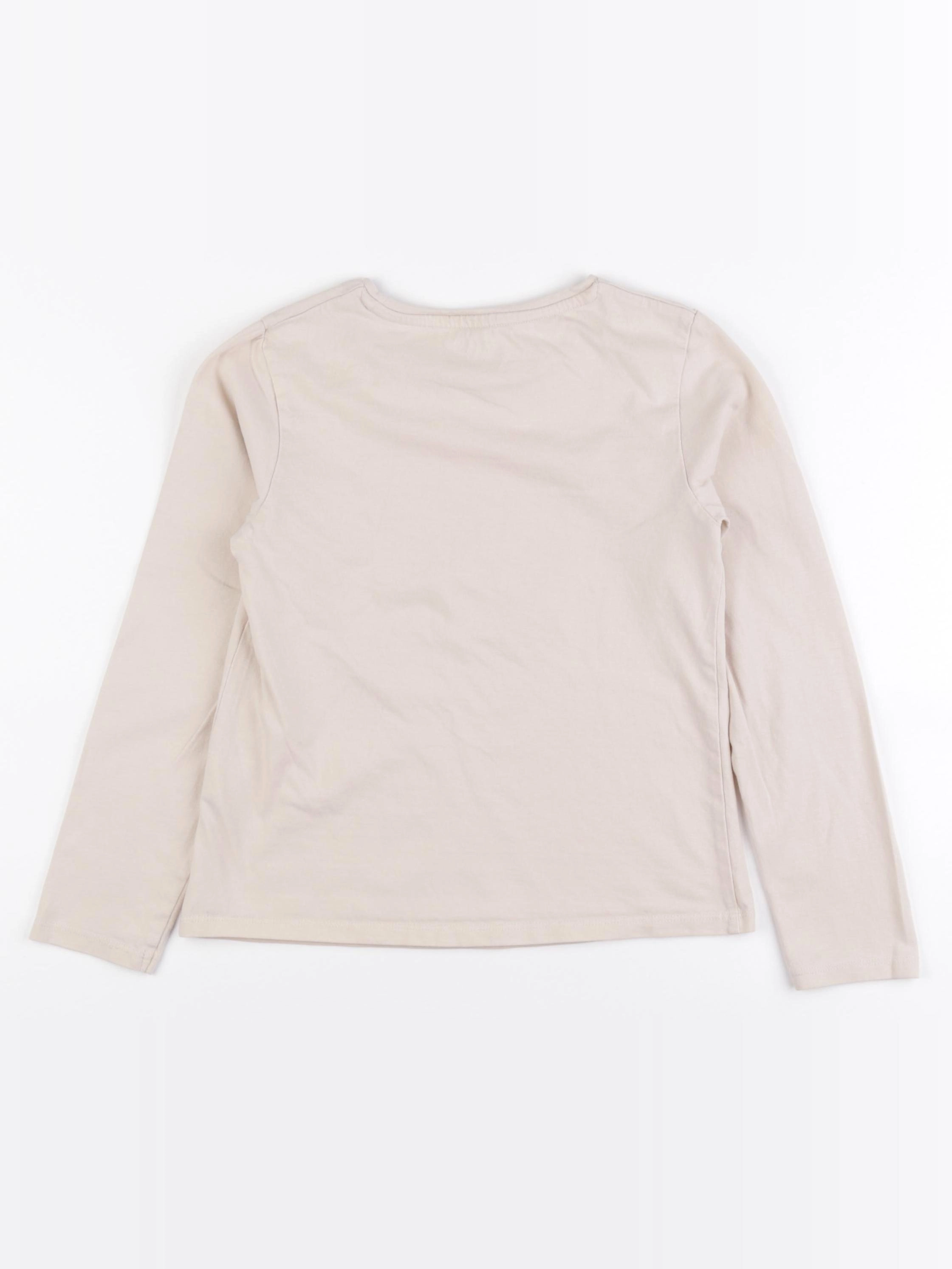 Vertbaudet - tee-shirt beige - 8 ans