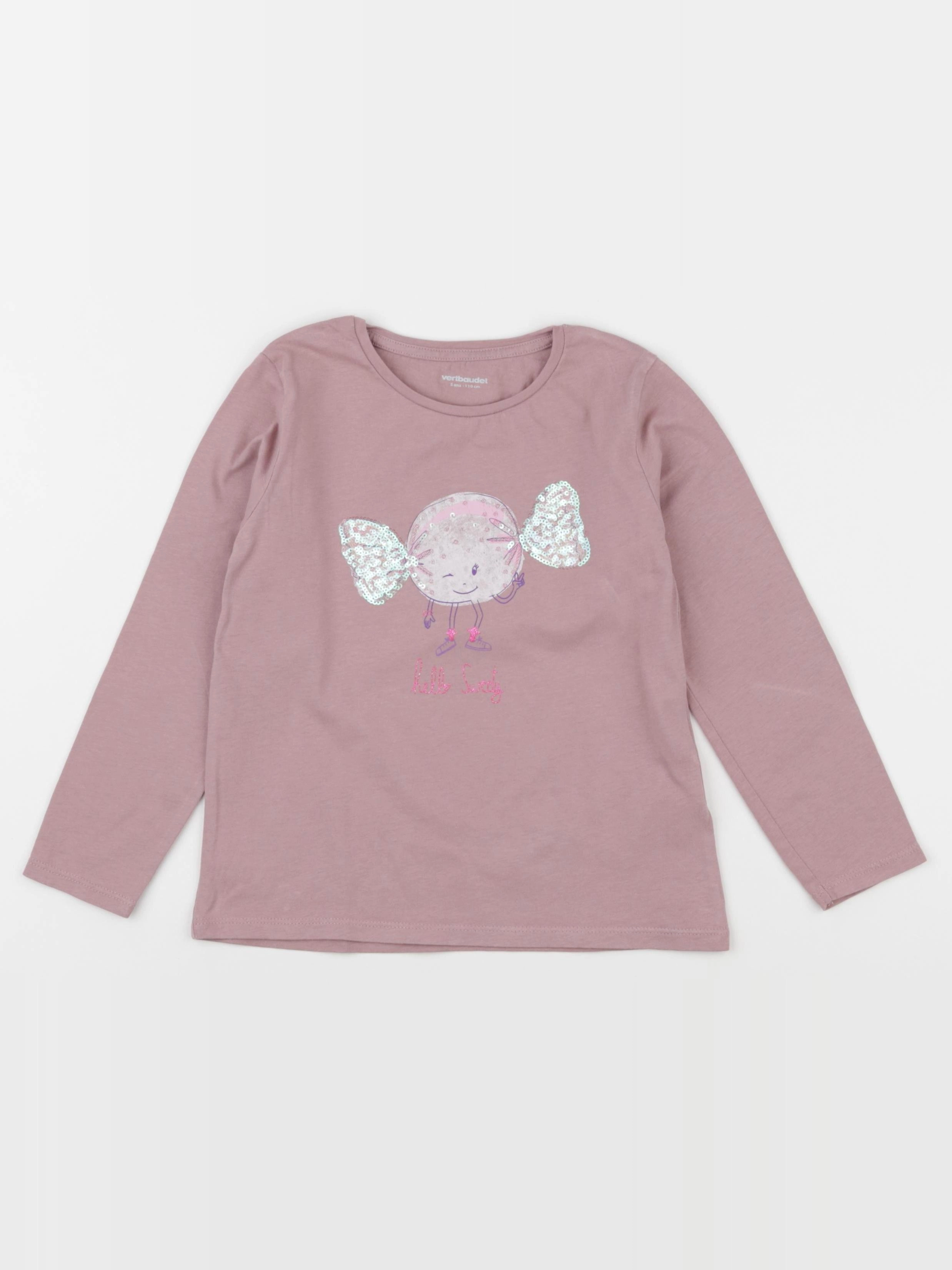 Vertbaudet - tee-shirt rose - 5 ans