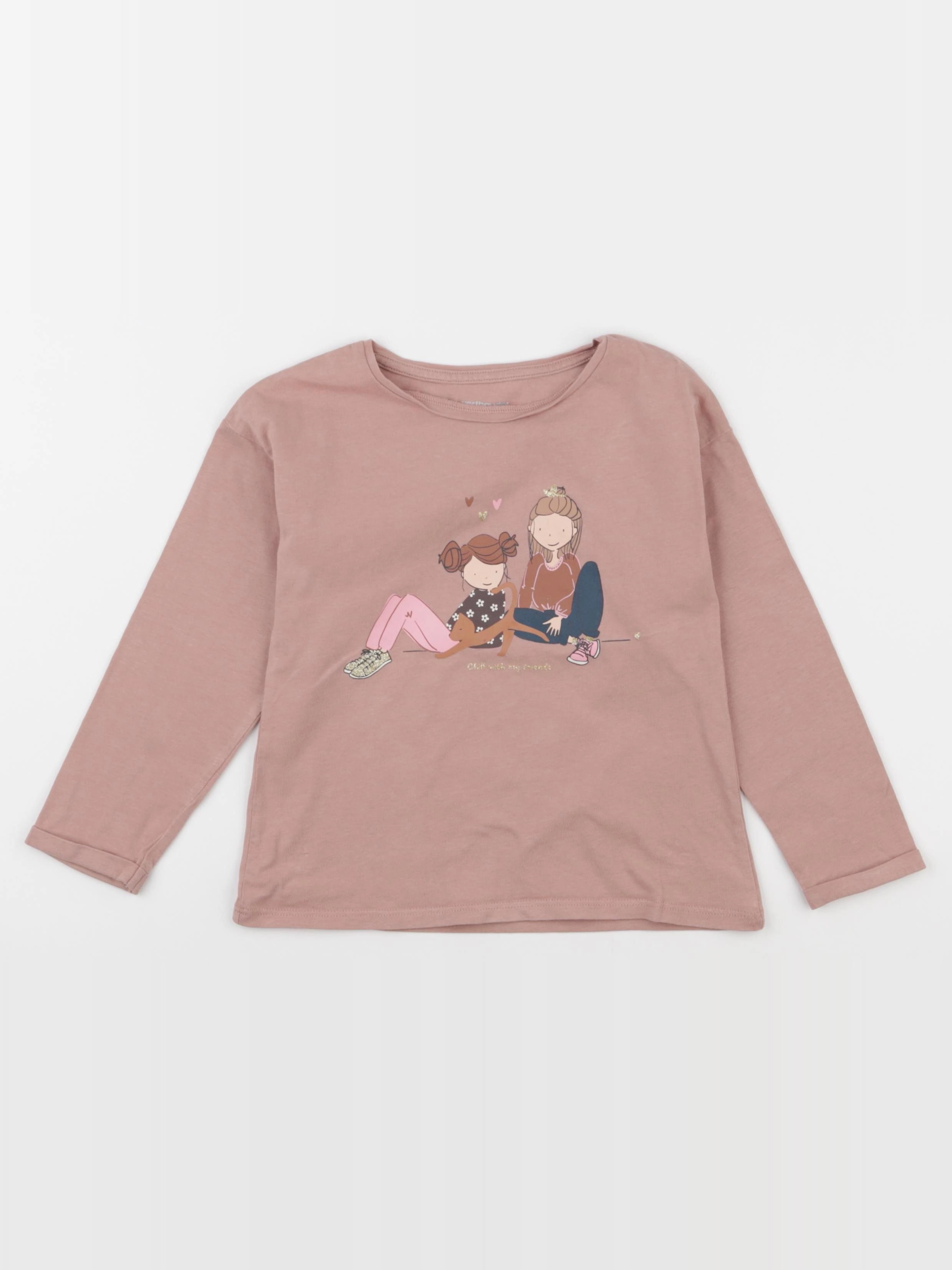 Vertbaudet - tee-shirt rose - 5 ans