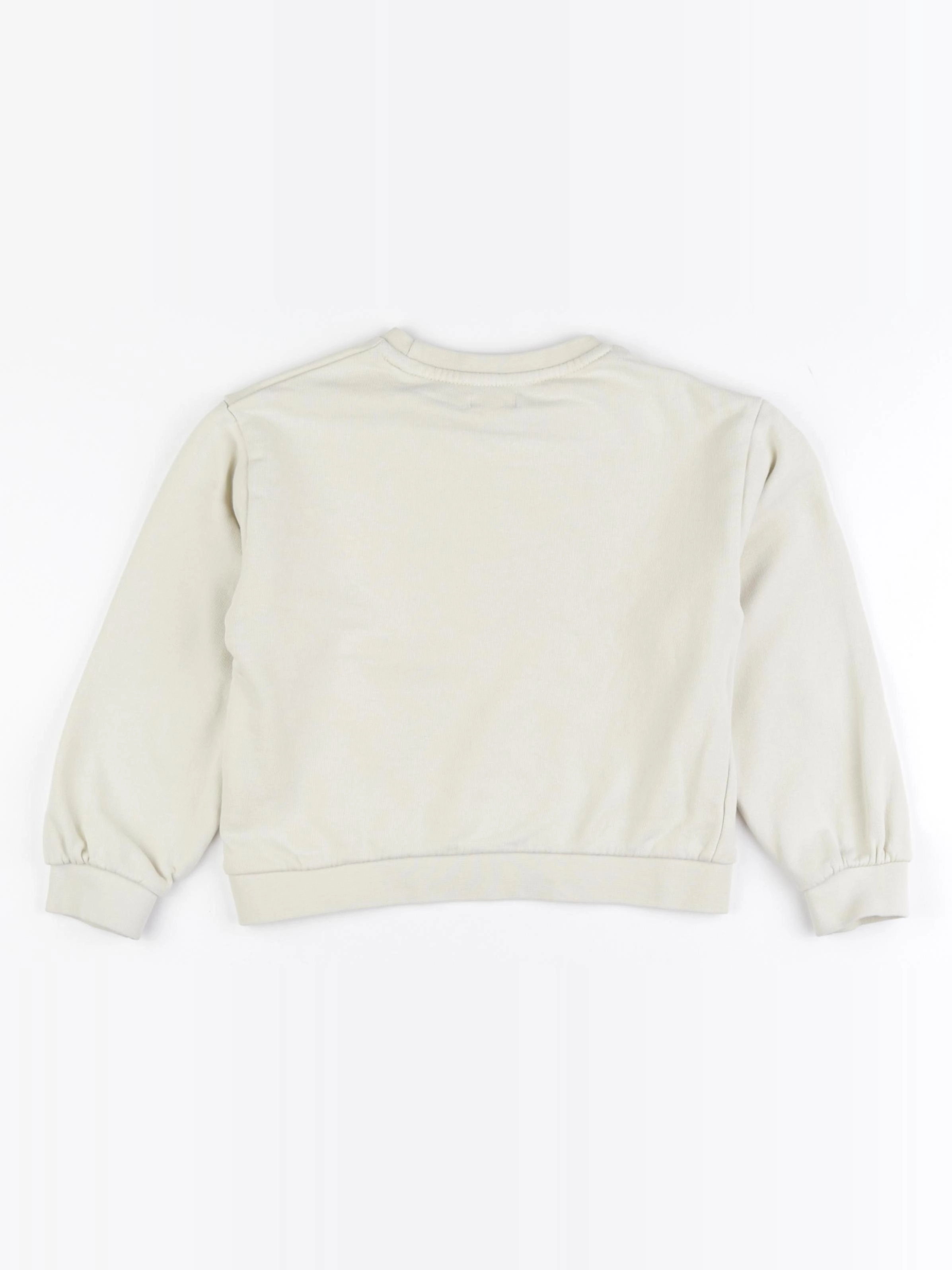 Vertbaudet - sweat beige - 8 ans