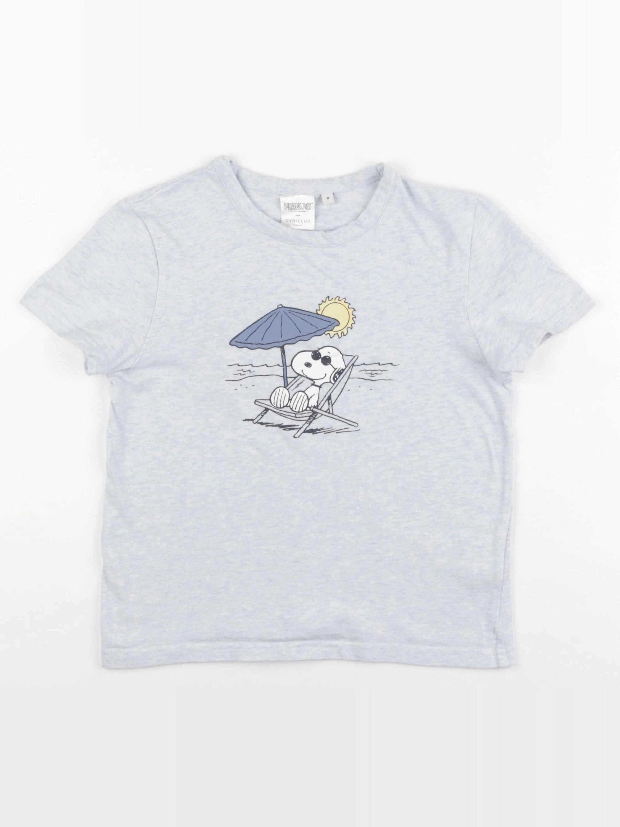 Cyrillus - tee-shirt bleu - 8 ans