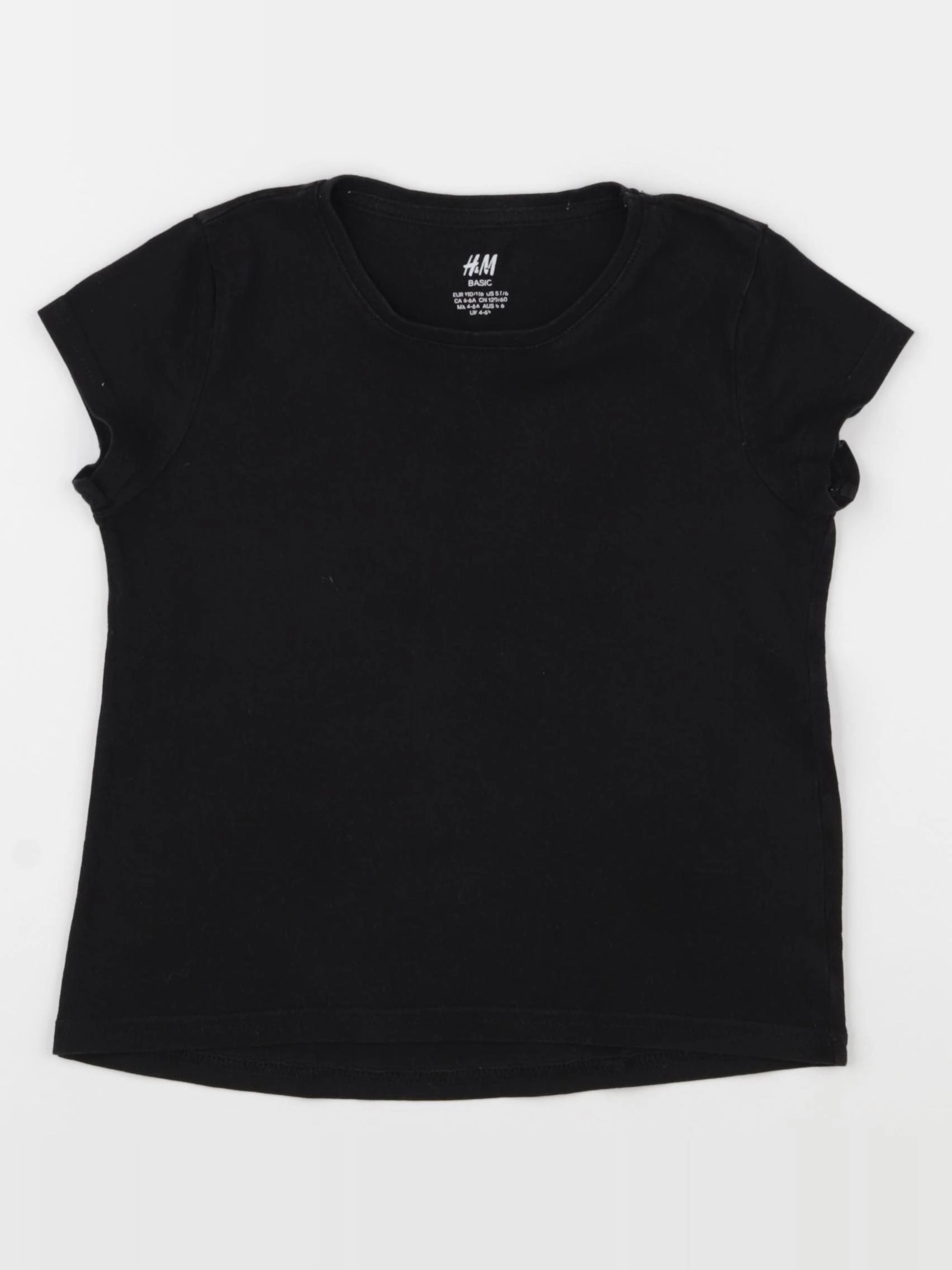 H&M - tee-shirt noir - 4/6 ans