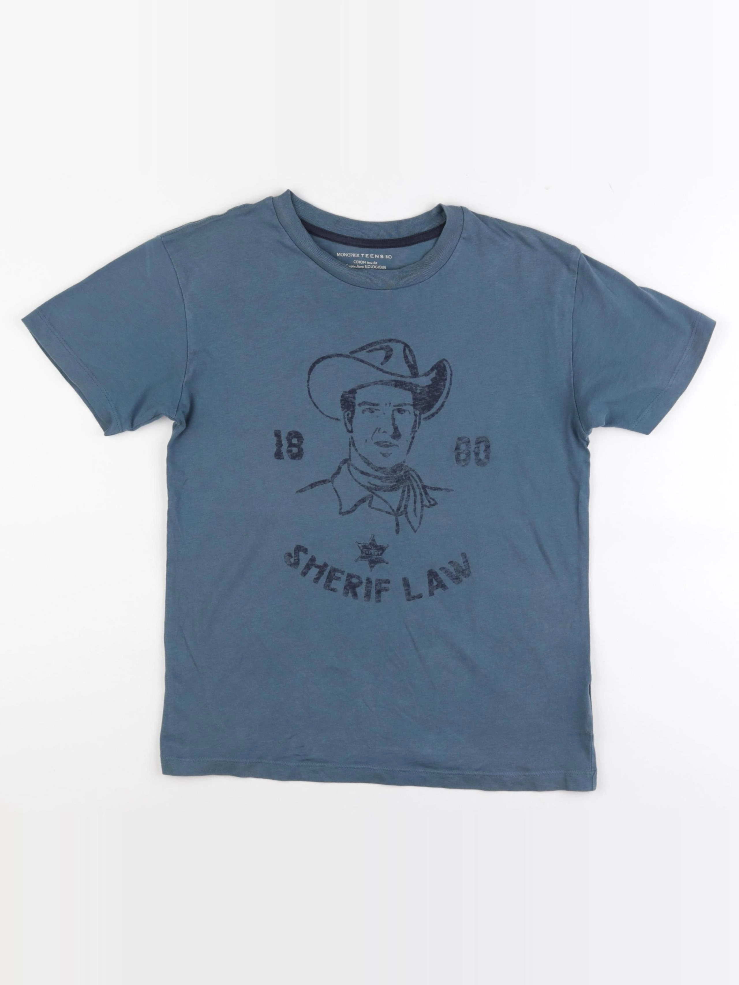 Monoprix - tee-shirt bleu - 12 ans