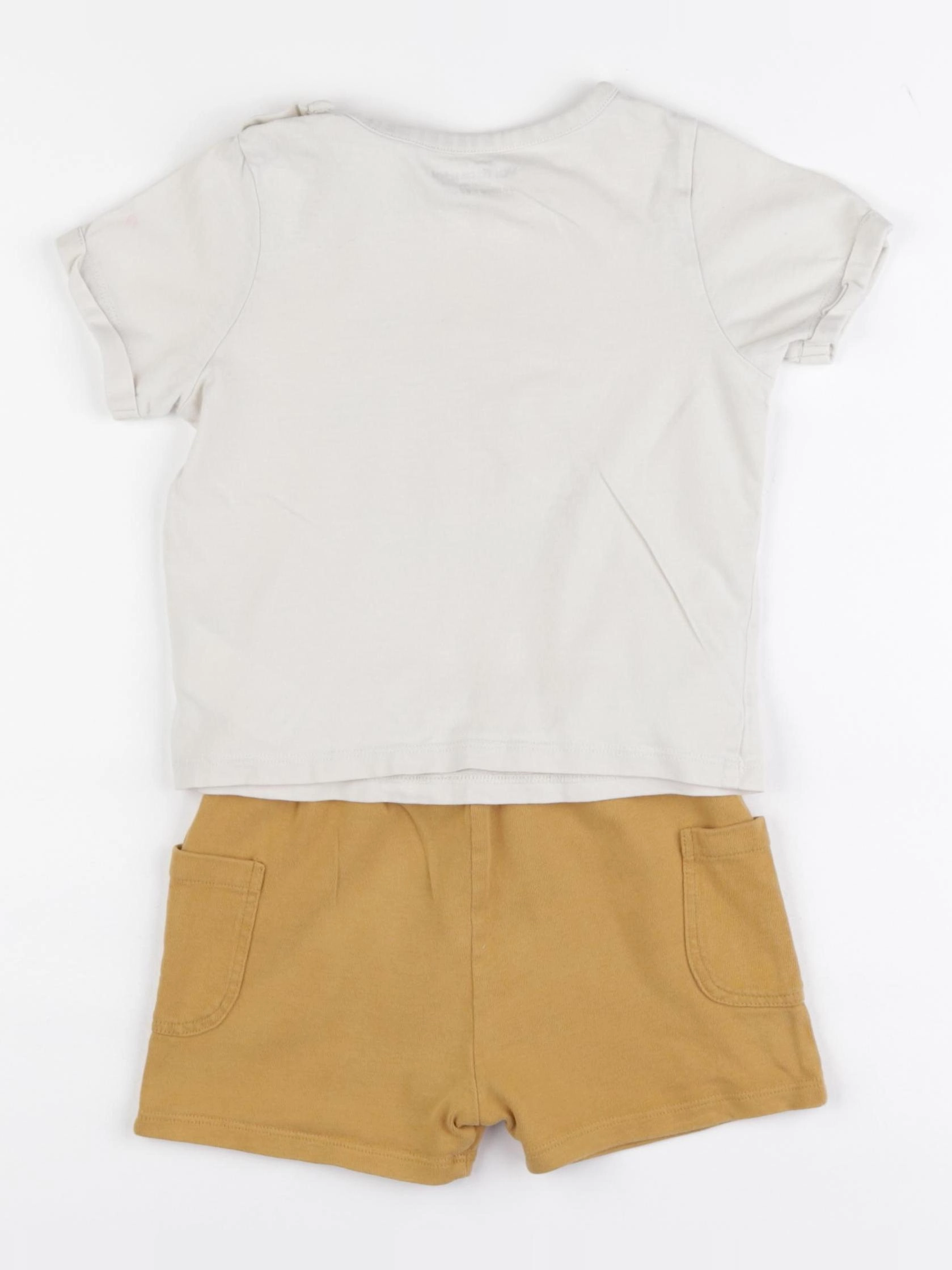 Vertbaudet - pyjama coton blanc, jaune - 3 ans